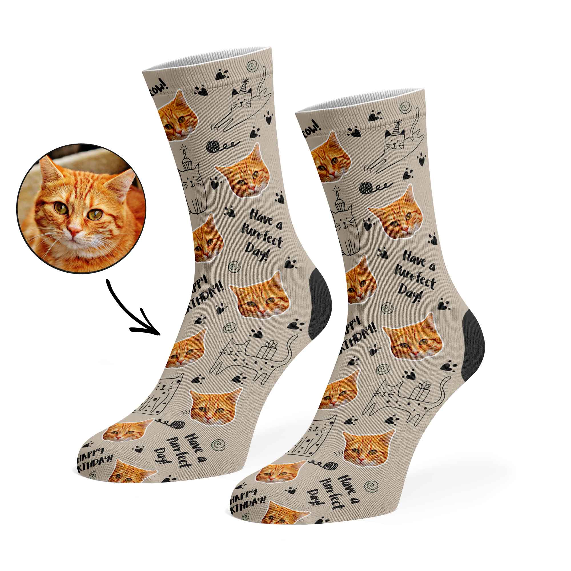 Birthday Cat Socks