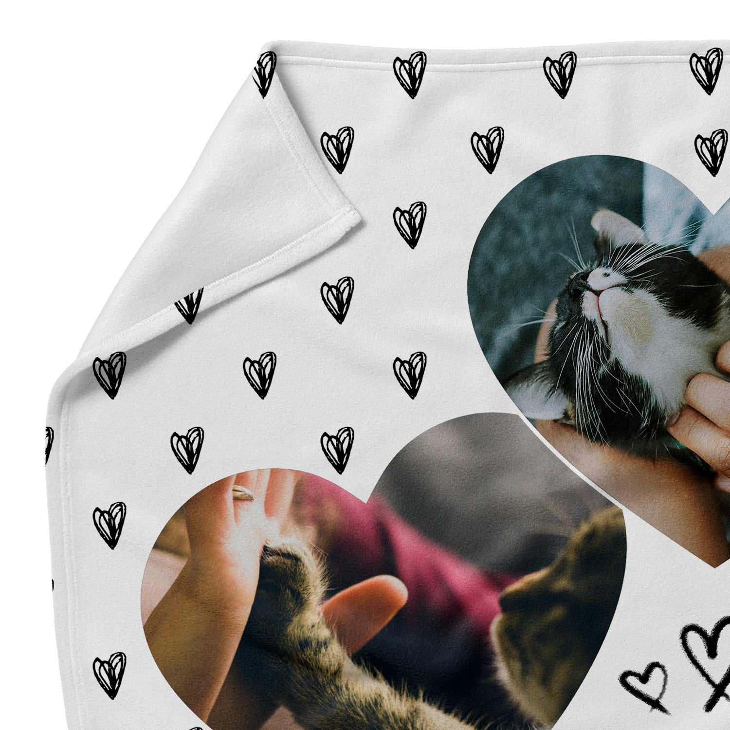 Together Forever Photo Collage Personalised Cat Blanket