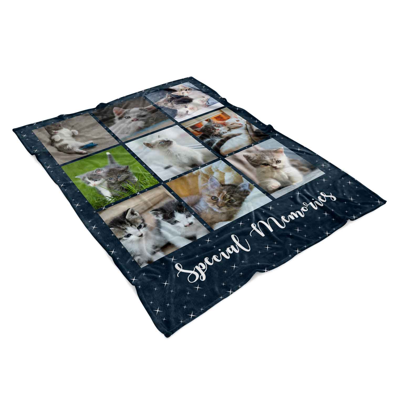 Special Memories Photo Collage Personalised Cat Blanket