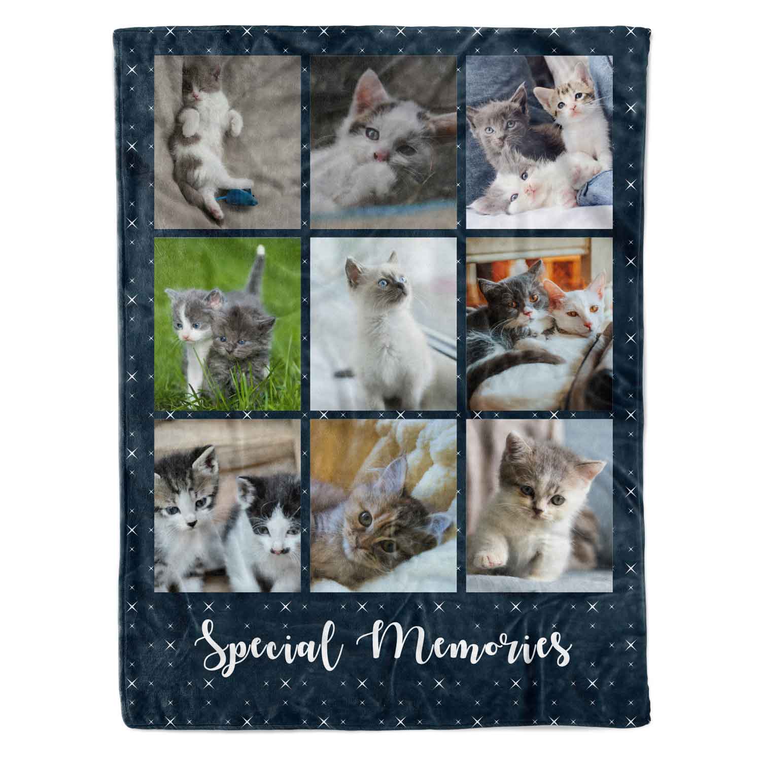 Special Memories Photo Collage Personalised Cat Blanket