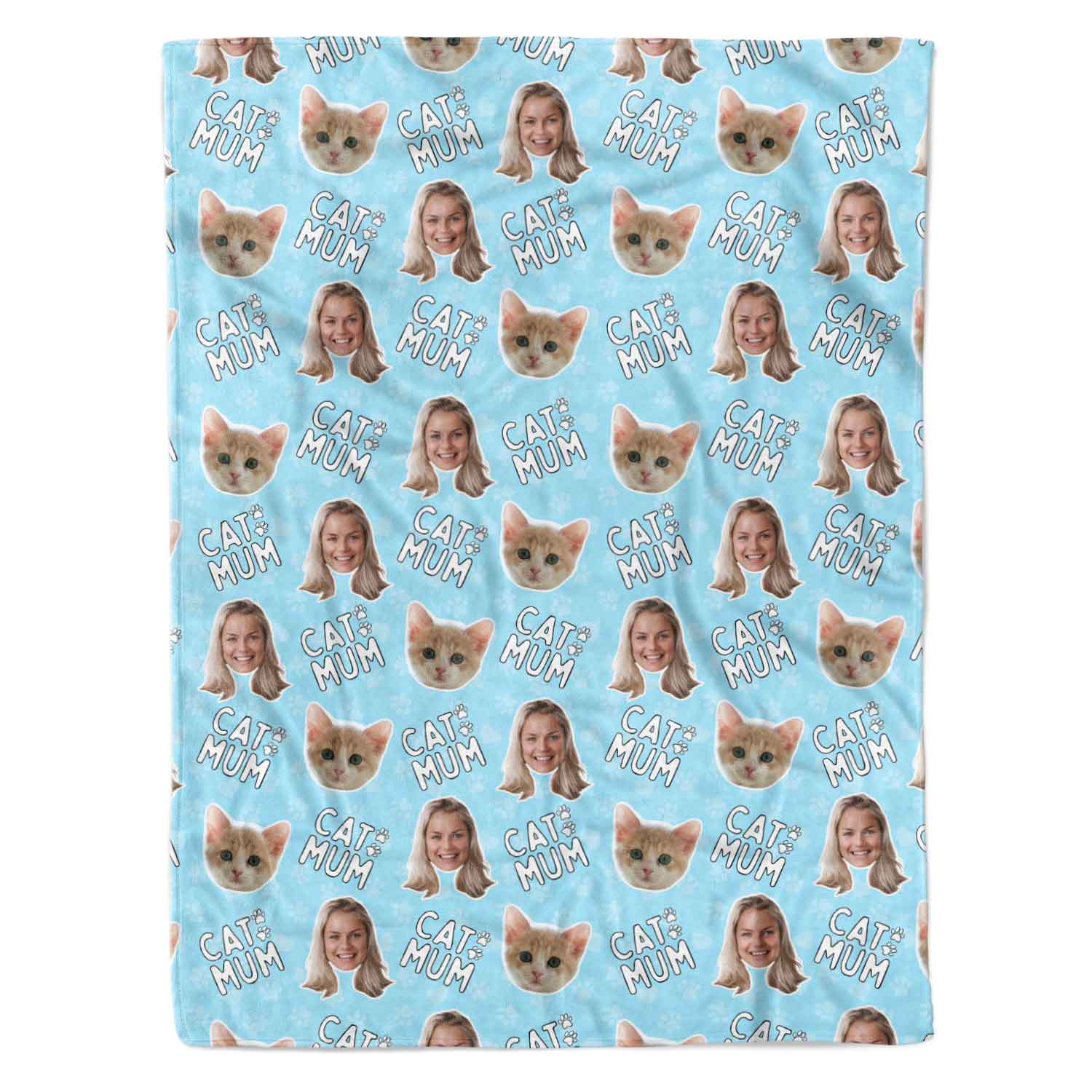 Cat Mum Personalised Blanket