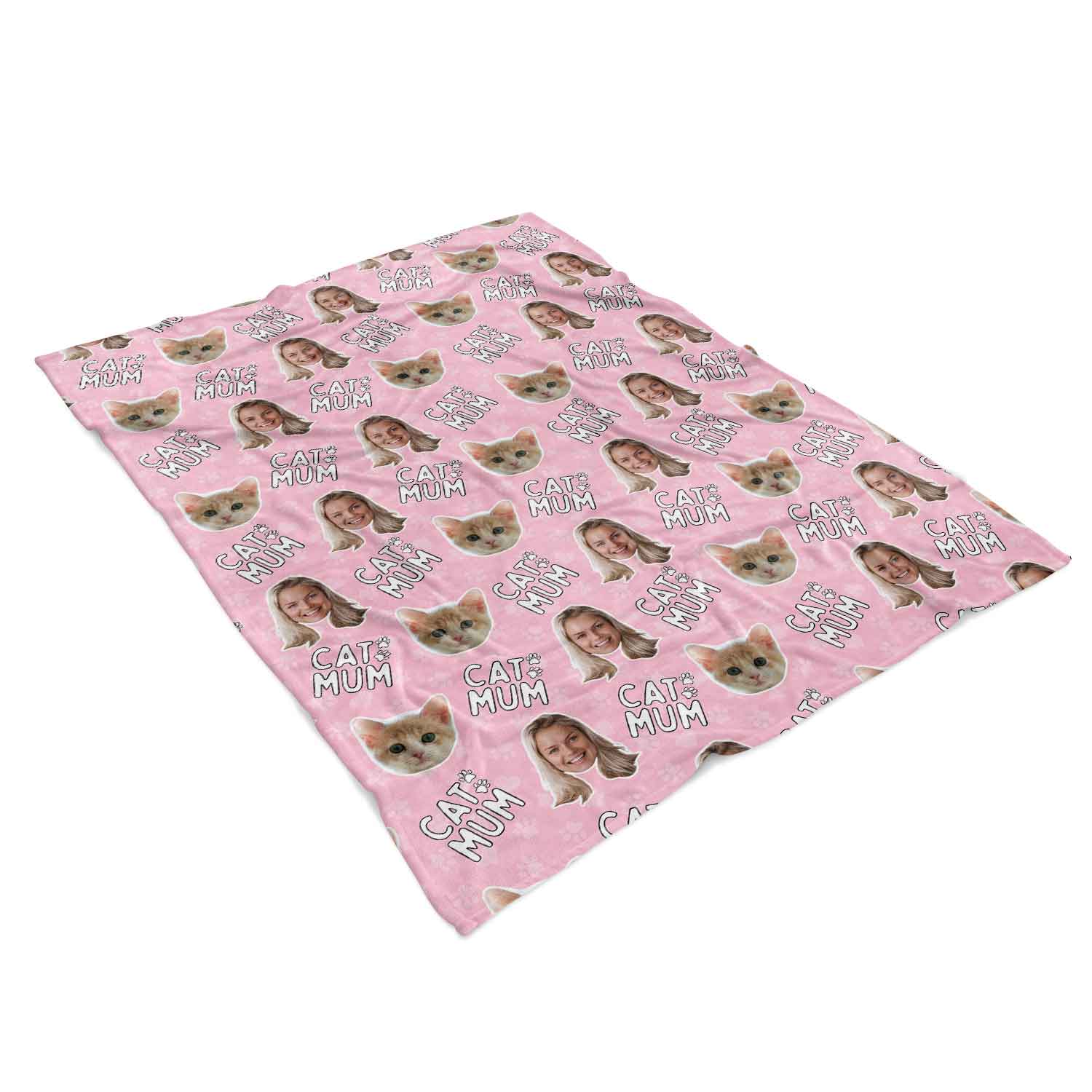 Cat Mum Personalised Blanket
