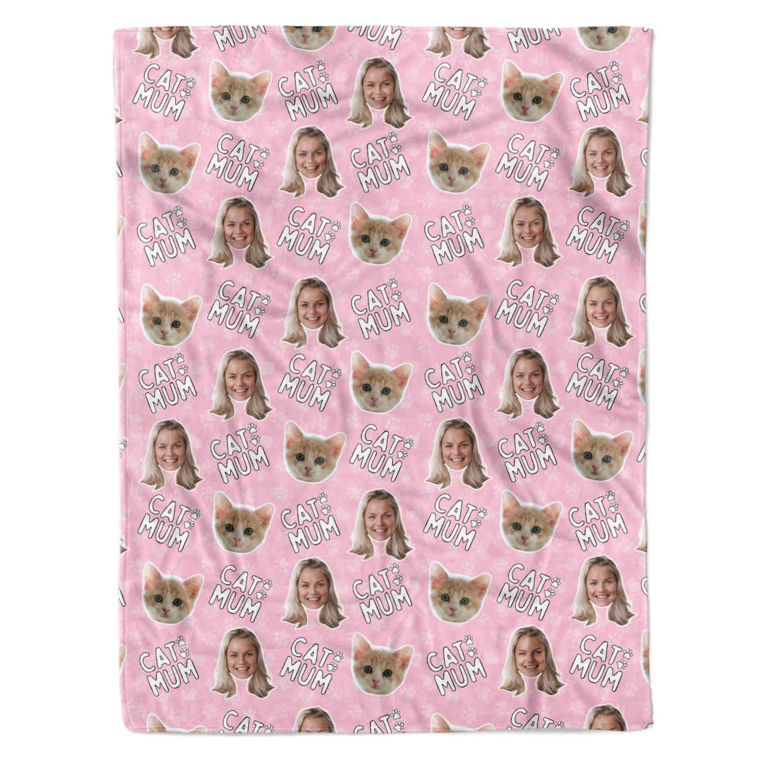 Cat Mum Personalised Blanket