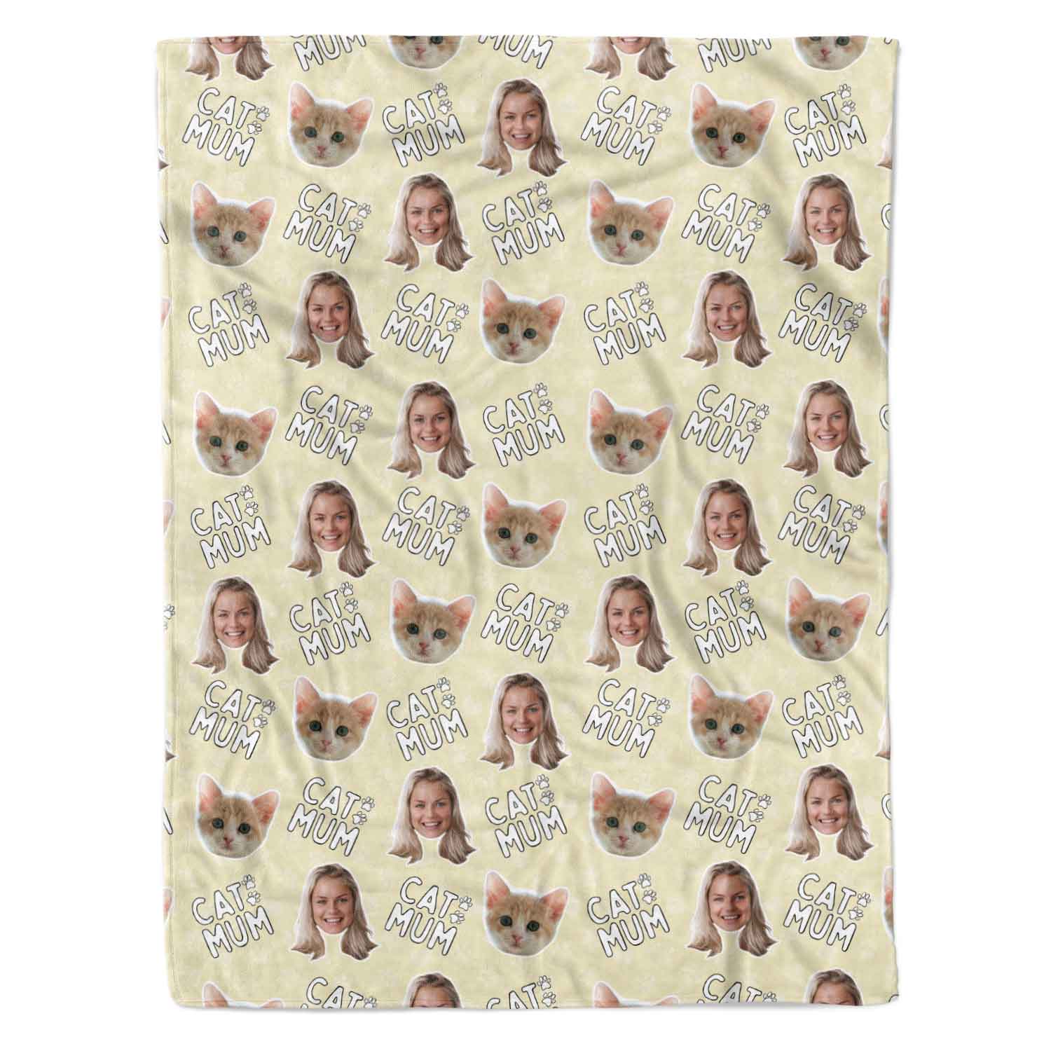 Cat Mum Personalised Blanket