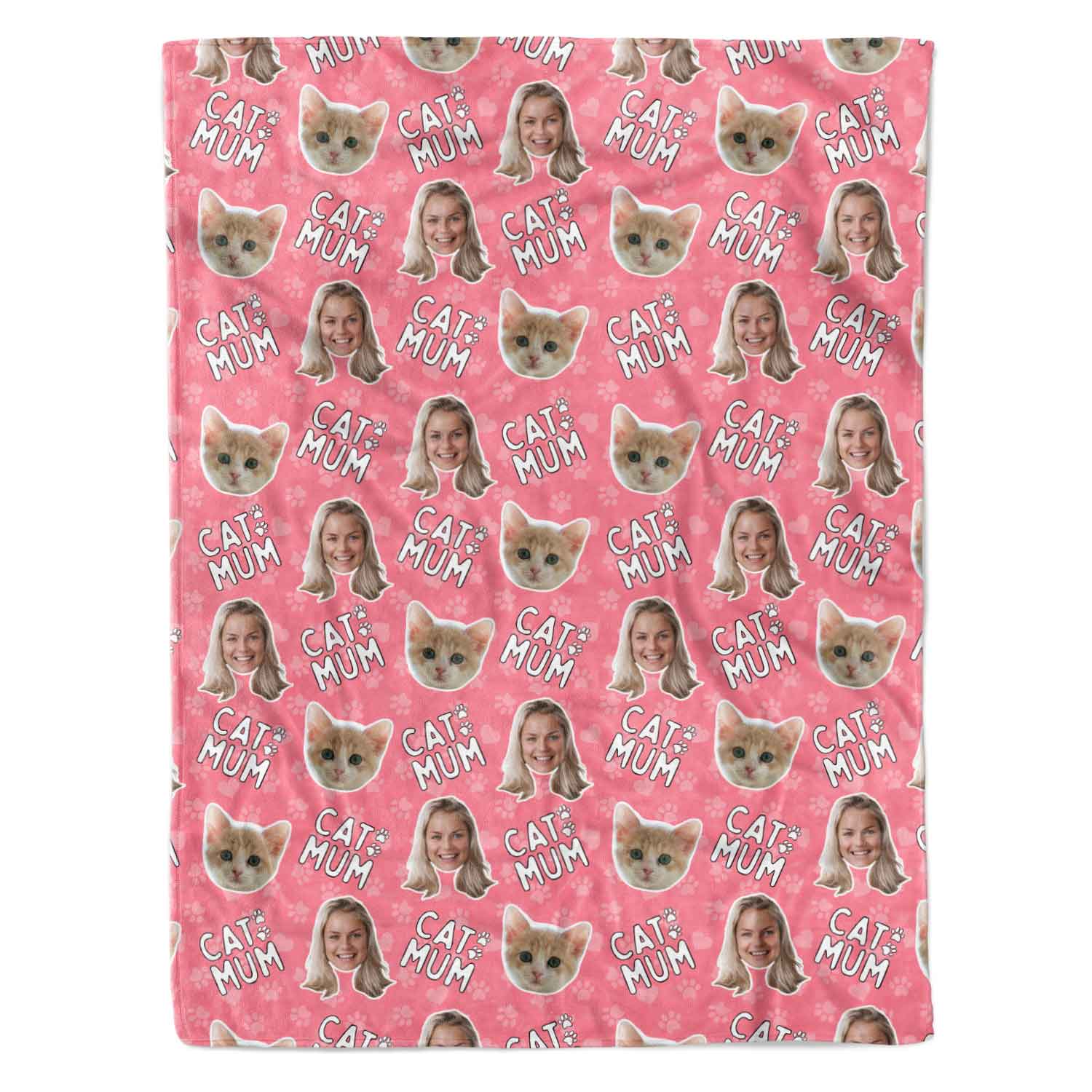 Cat Mum Personalised Blanket