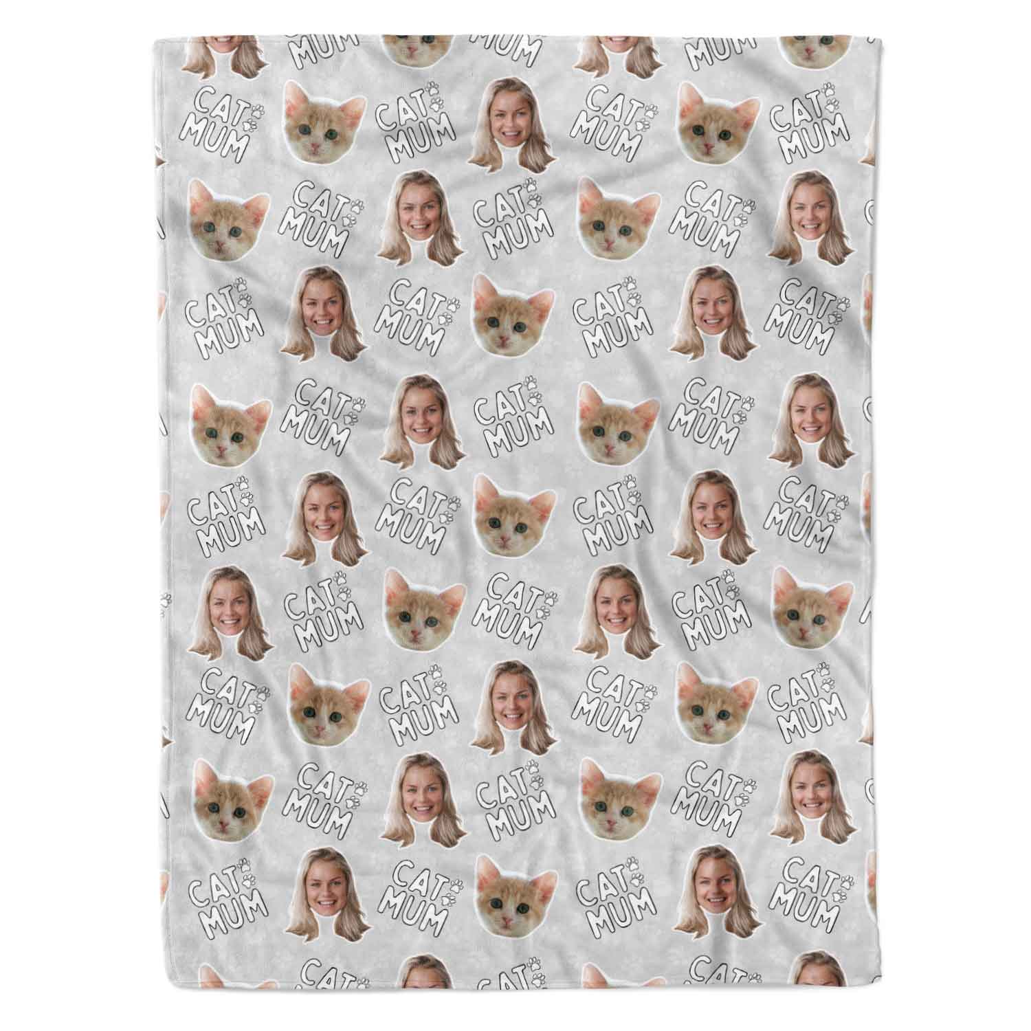 Cat Mum Personalised Blanket