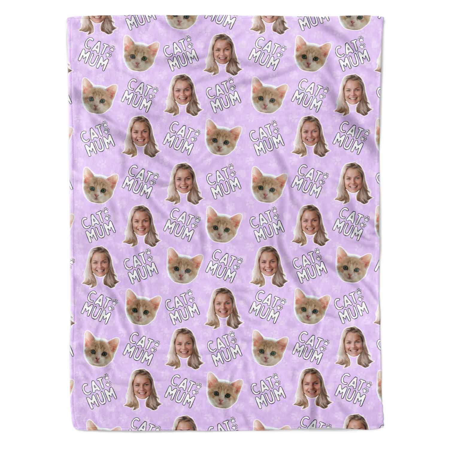 Cat Mum Personalised Blanket