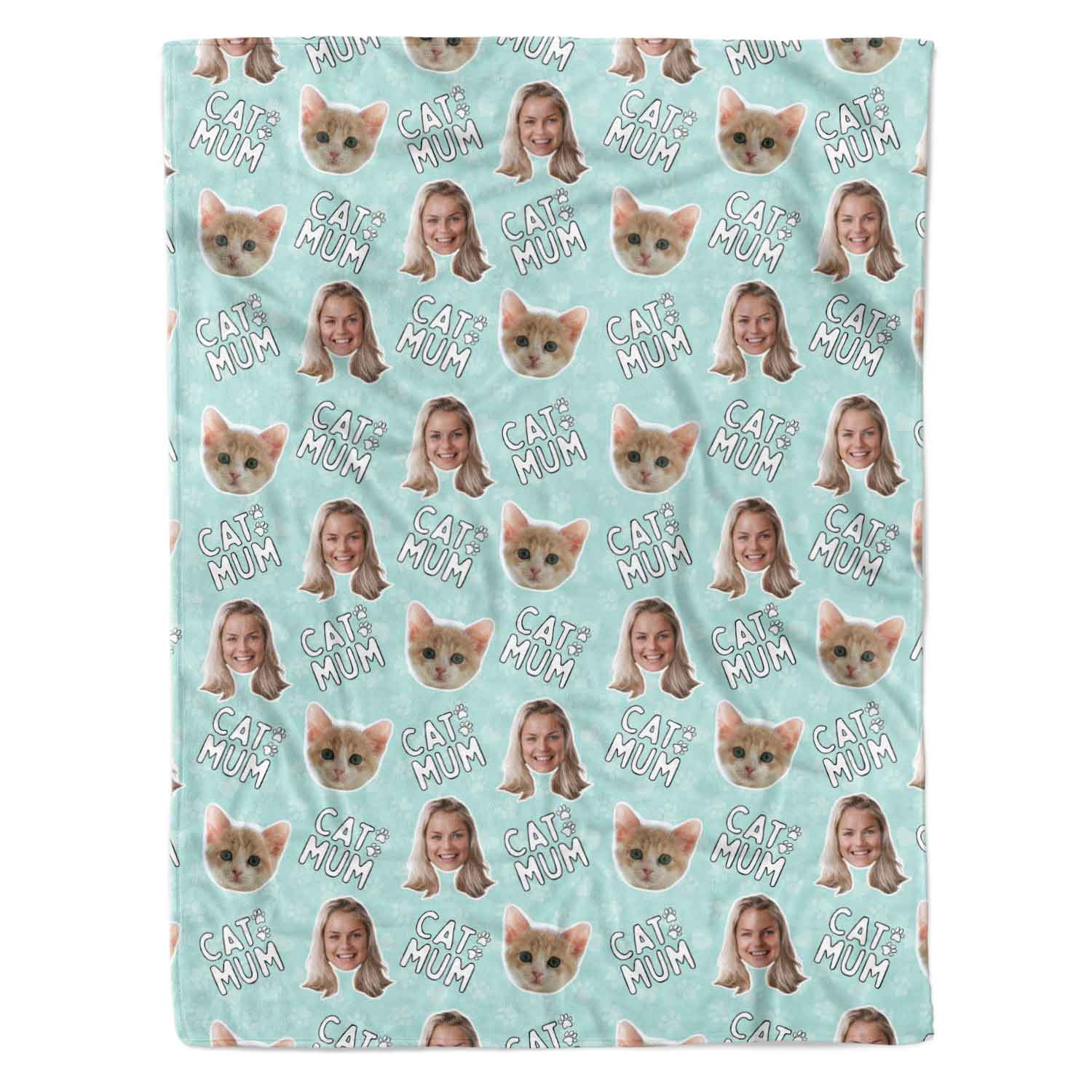 Cat Mum Personalised Blanket