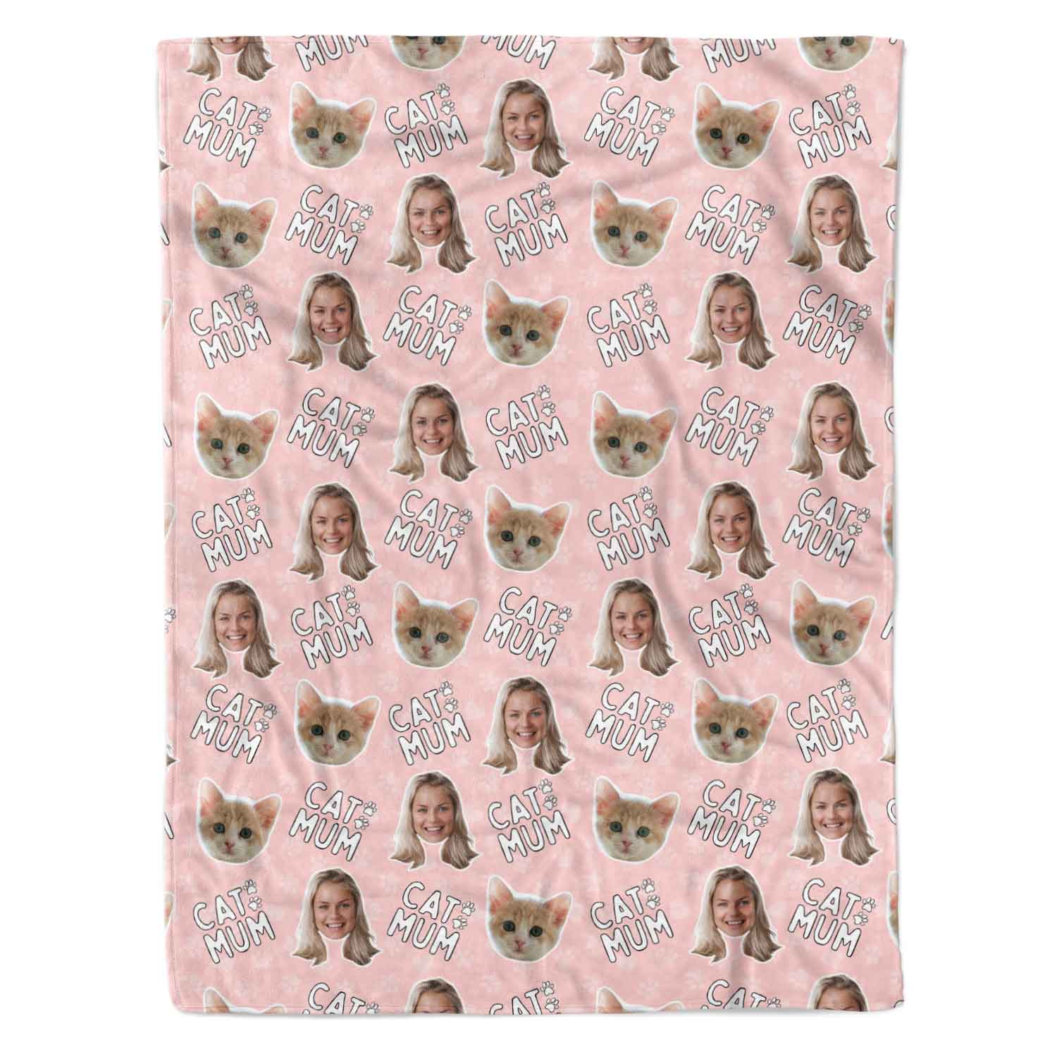 Cat Mum Personalised Blanket