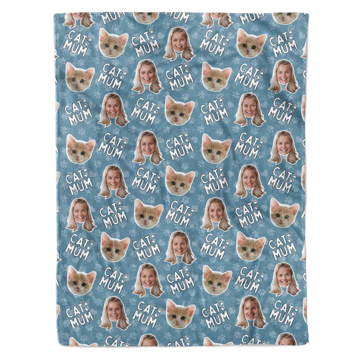 Cat Mum Personalised Blanket