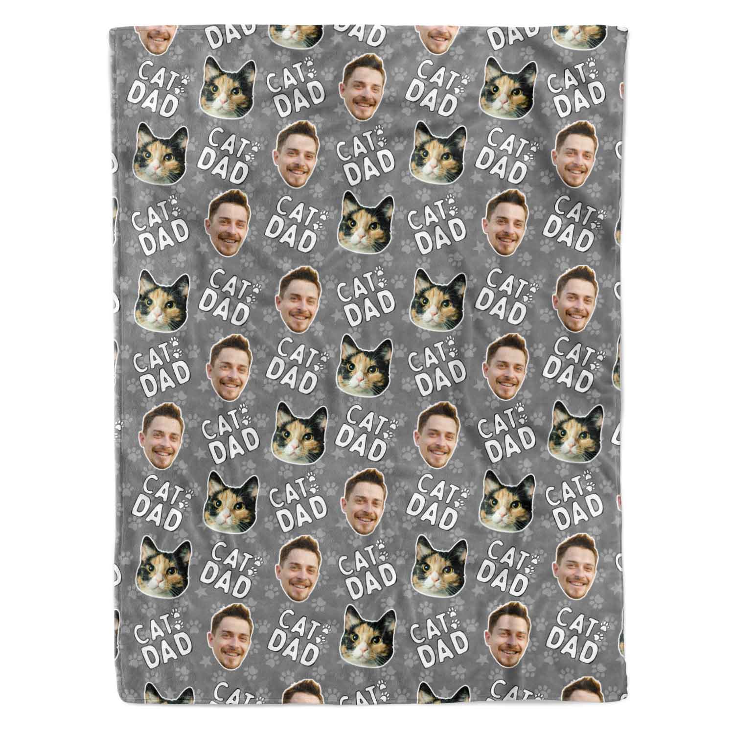 Cat Dad Personalised Blanket