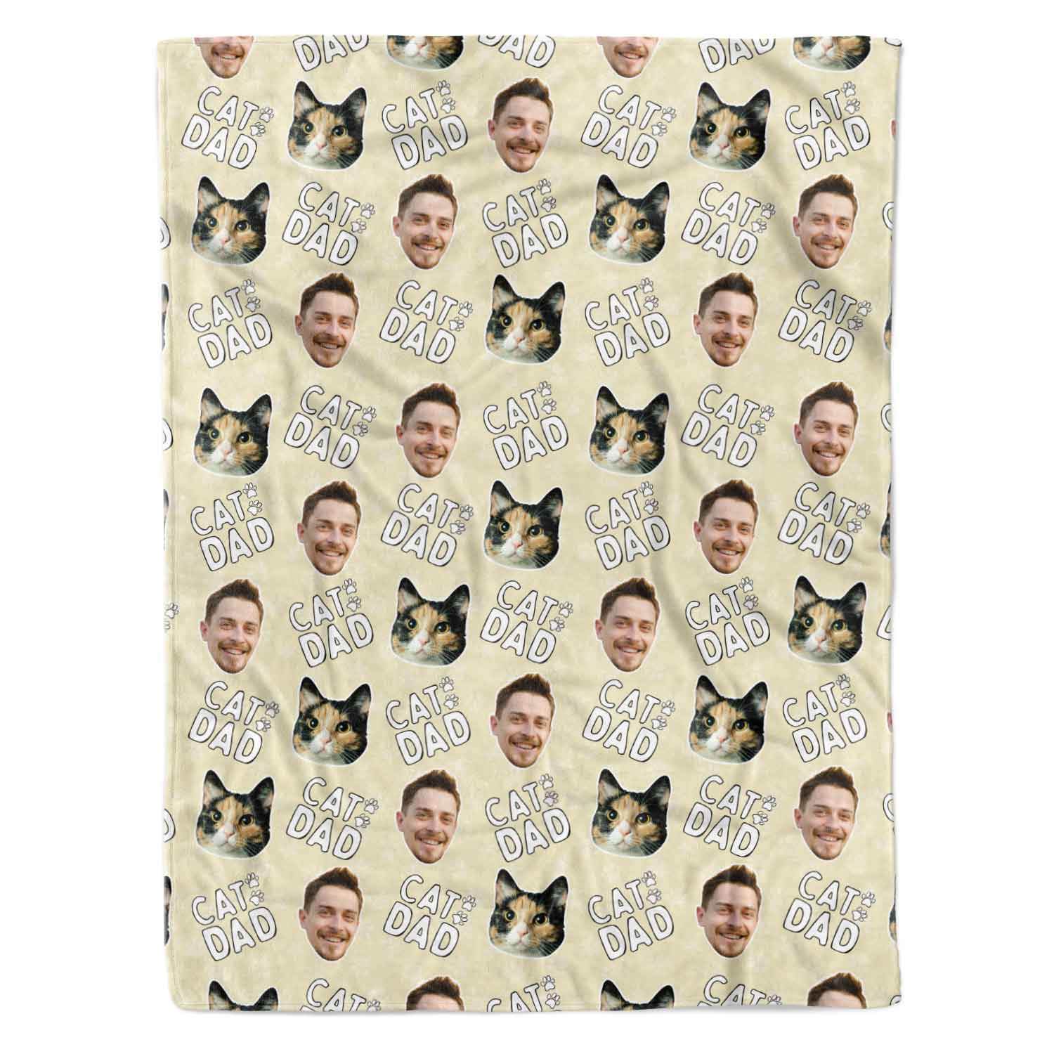 Cat Dad Personalised Blanket