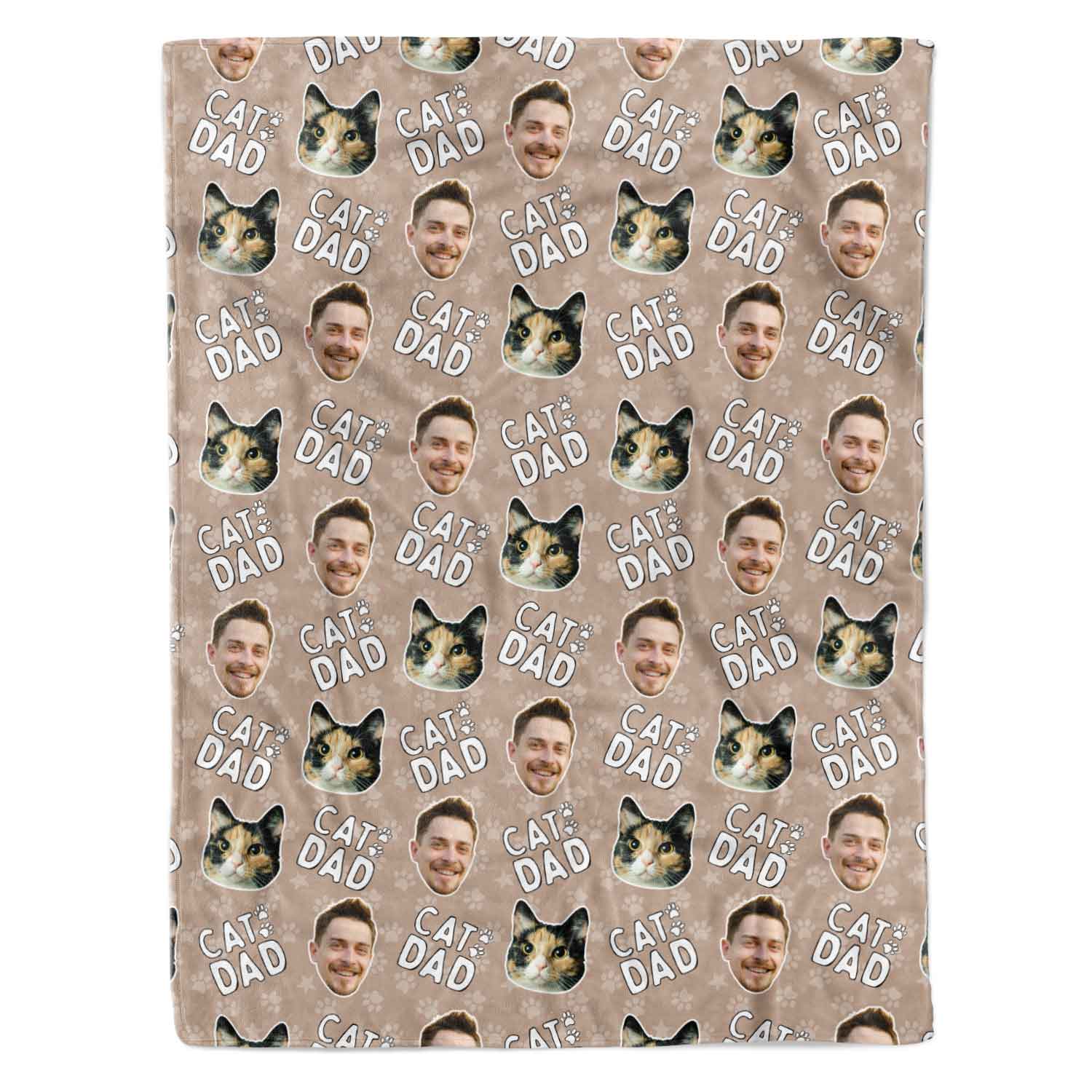 Cat Dad Personalised Blanket