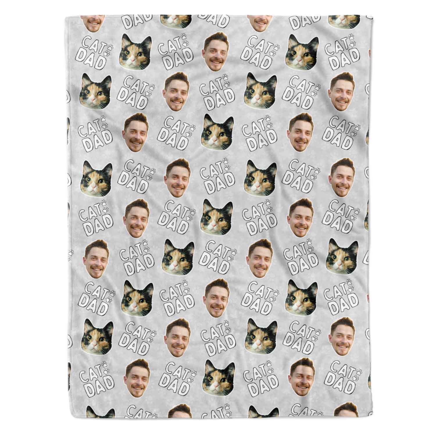 Cat Dad Personalised Blanket