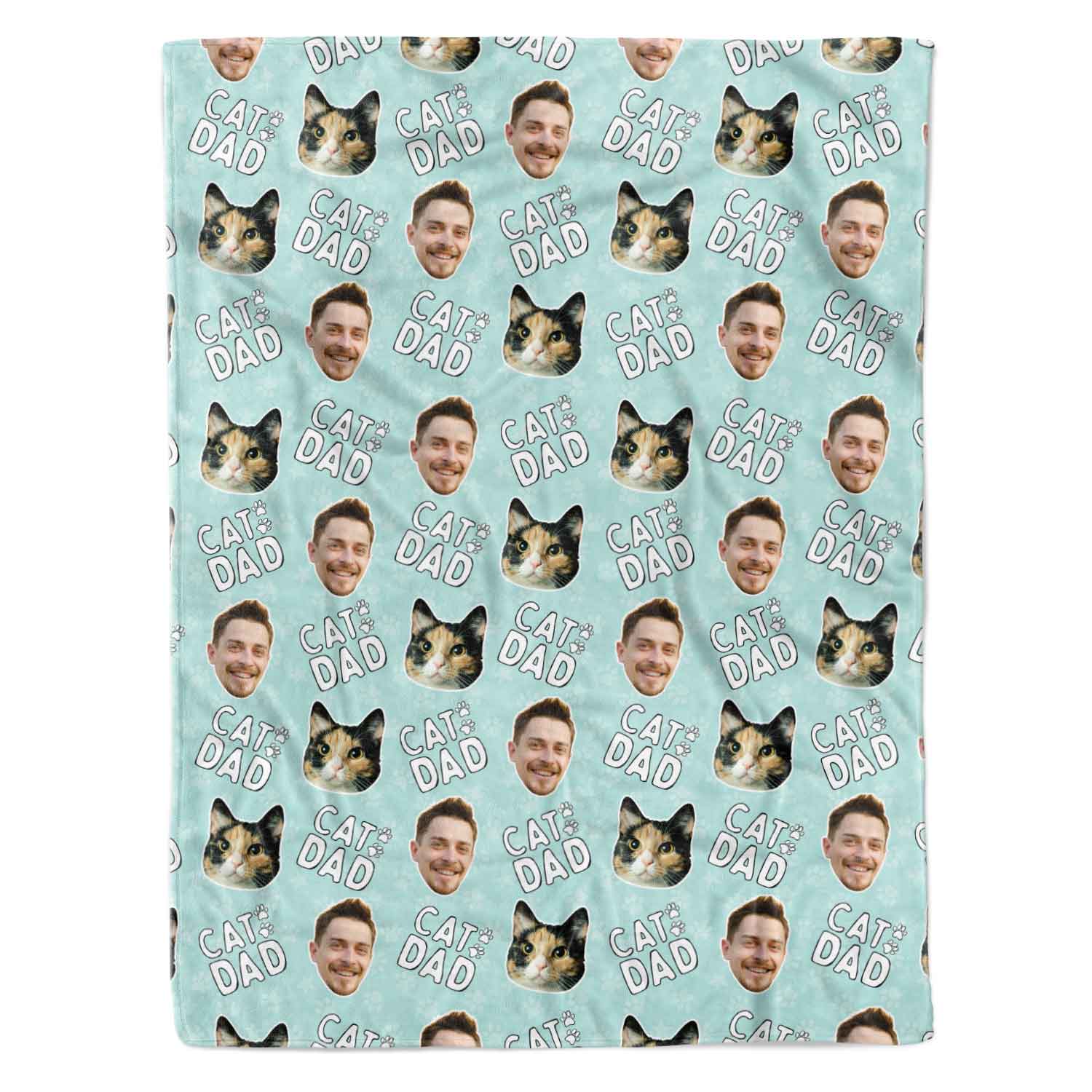 Cat Dad Personalised Blanket