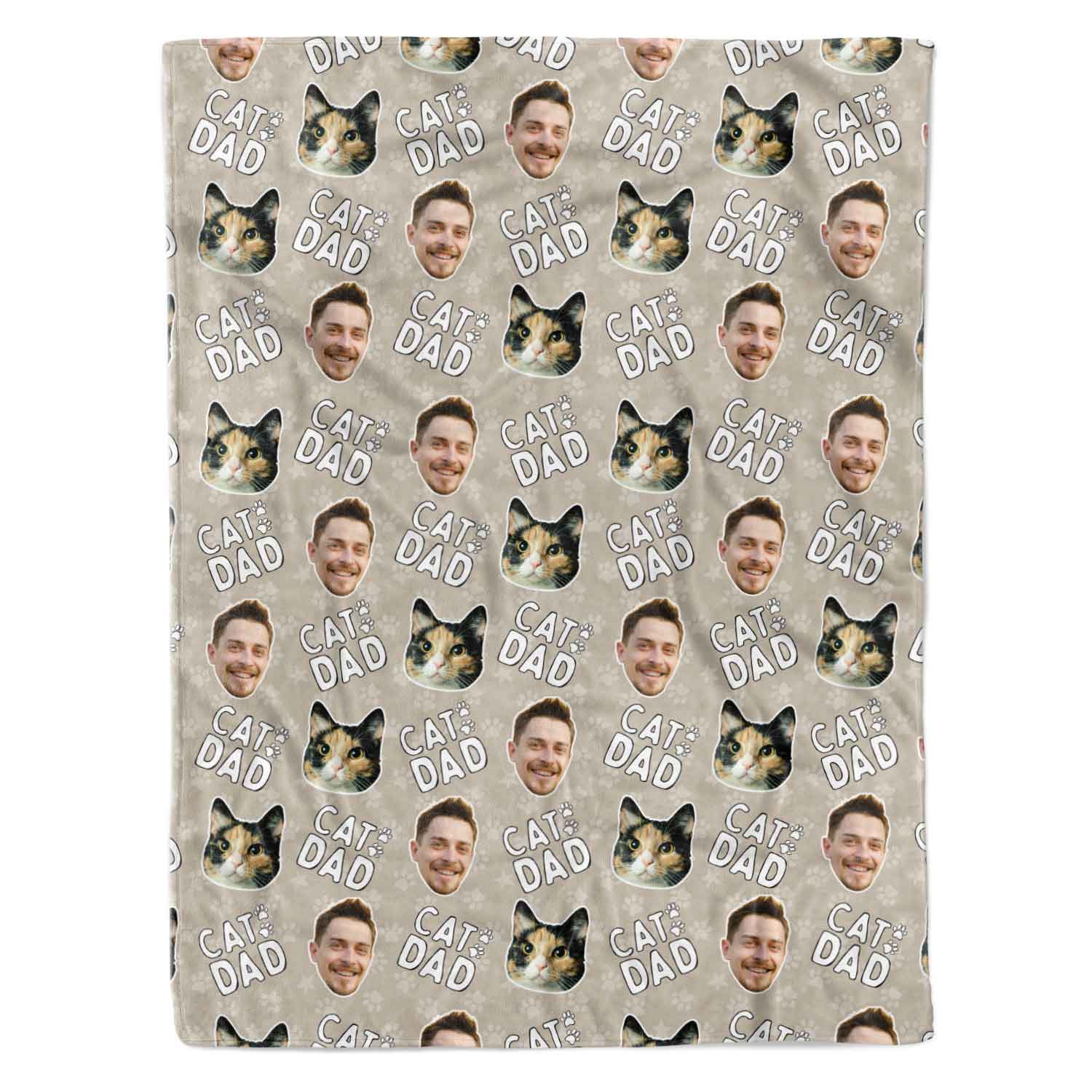Cat Dad Personalised Blanket