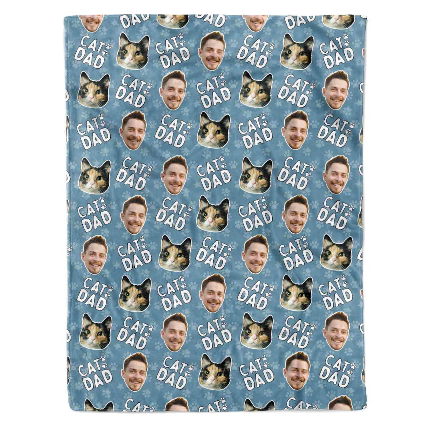 Cat Dad Personalised Blanket