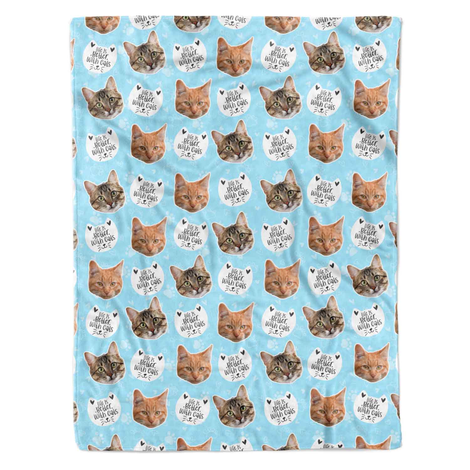 Life is Better With Cats Personalised Blanket