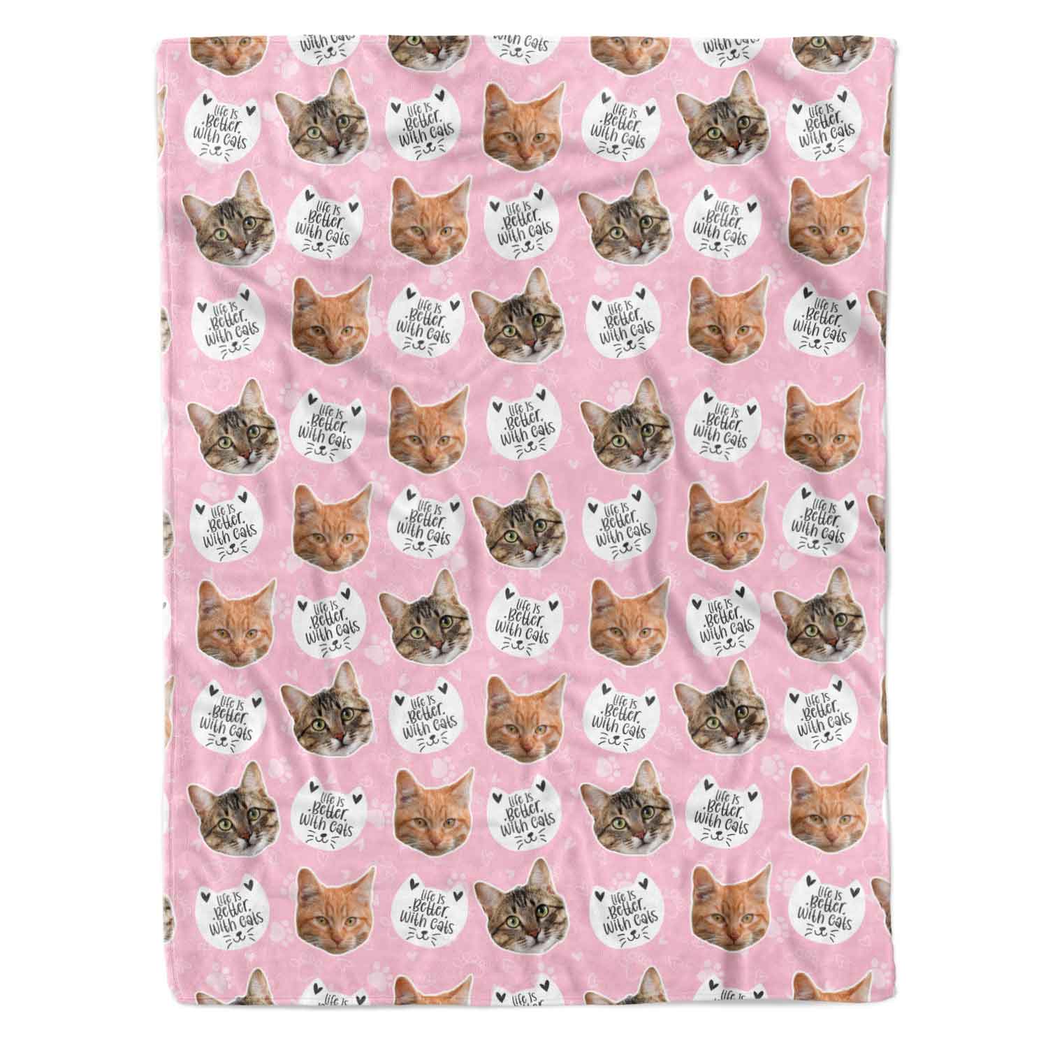 Life is Better With Cats Personalised Blanket