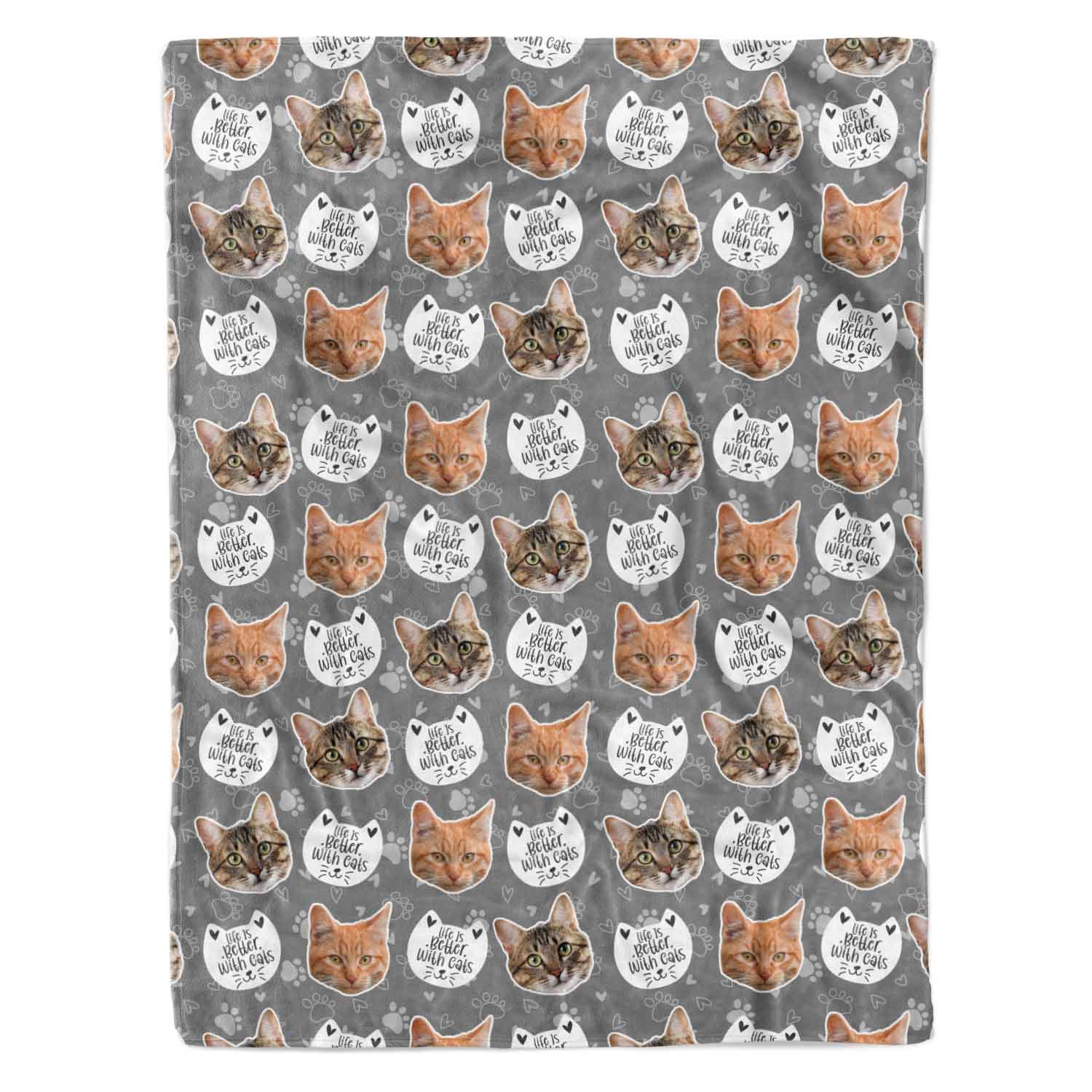 Life is Better With Cats Personalised Blanket