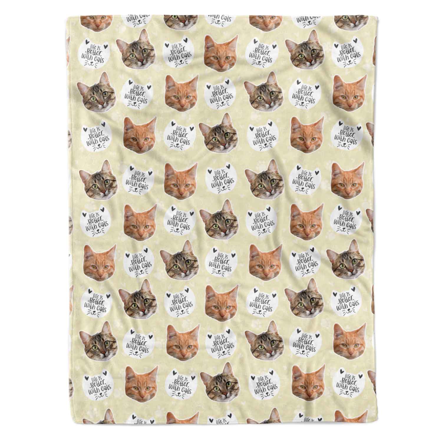 Life is Better With Cats Personalised Blanket