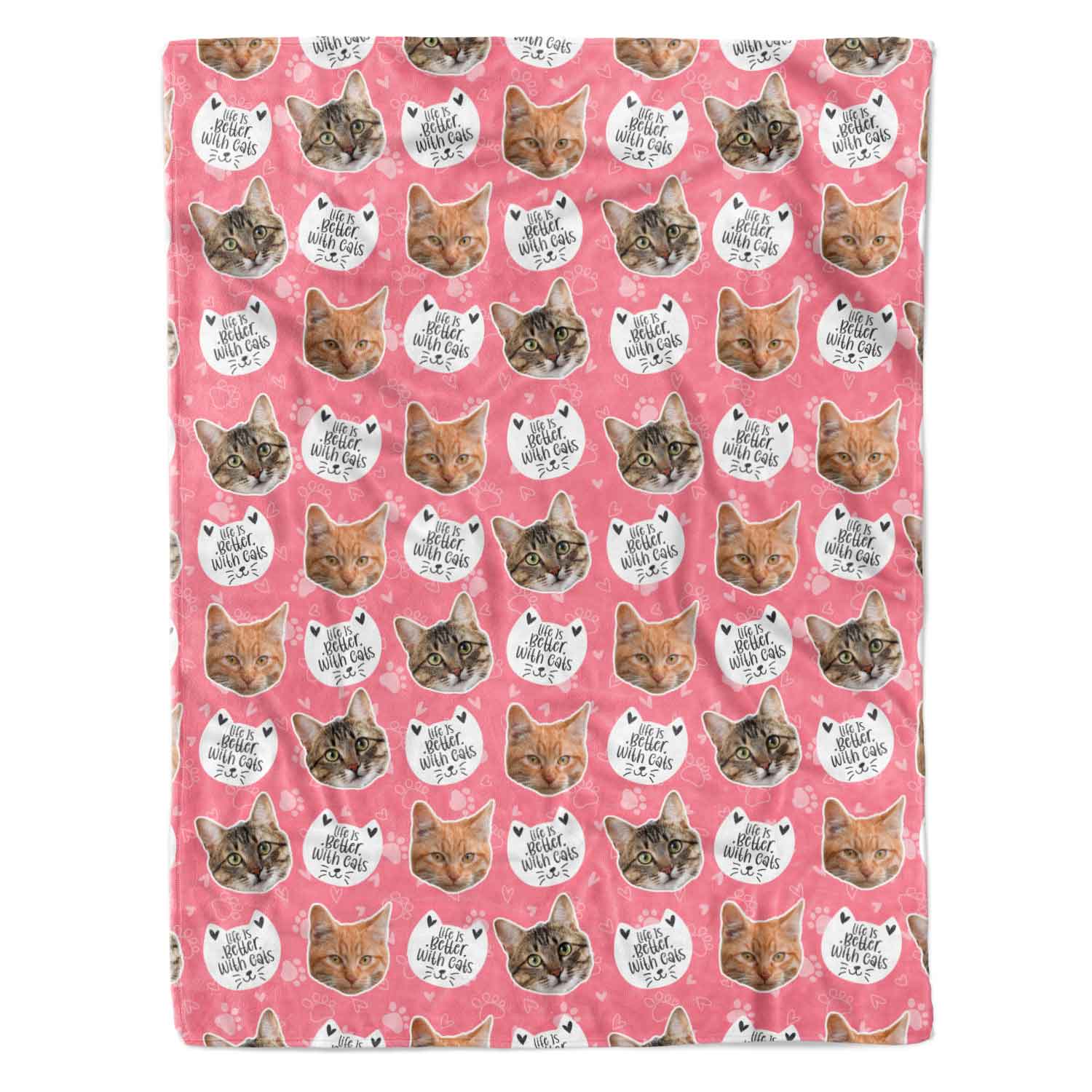Life is Better With Cats Personalised Blanket