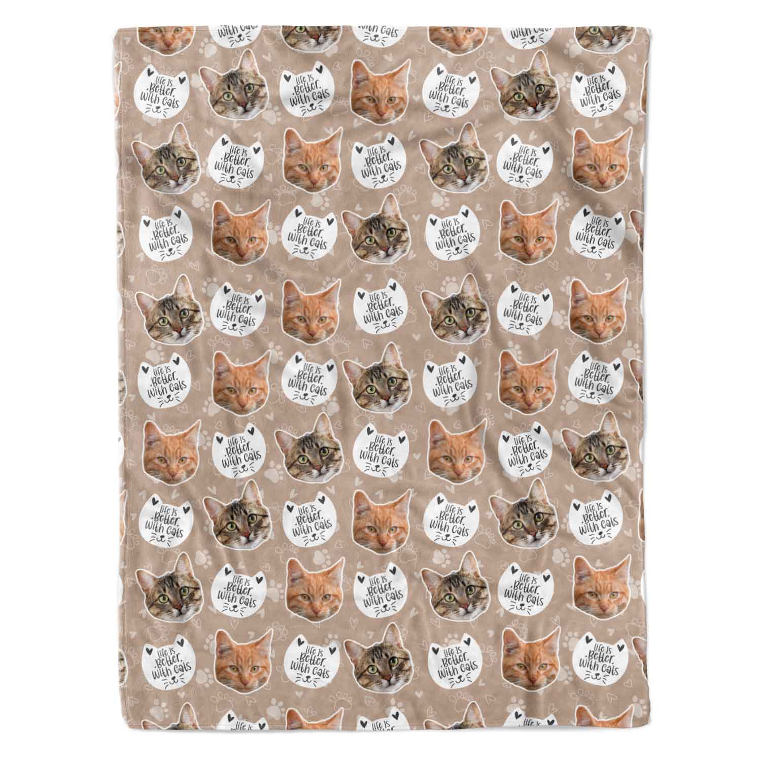 Life is Better With Cats Personalised Blanket