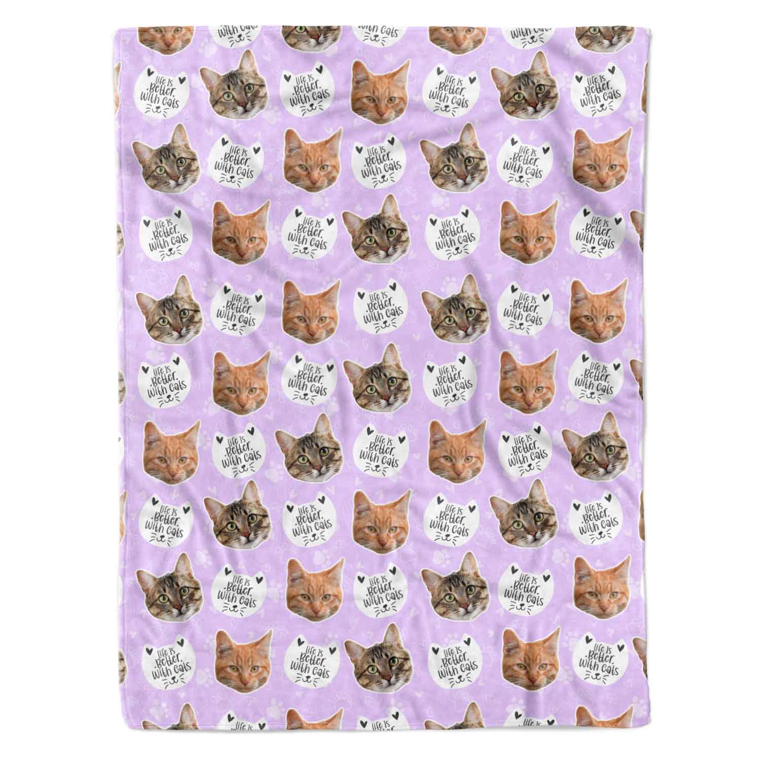 Life is Better With Cats Personalised Blanket
