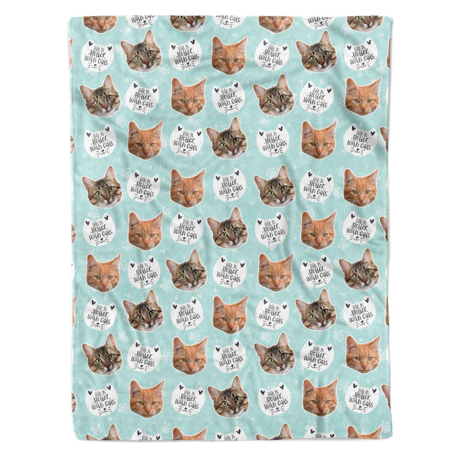 Life is Better With Cats Personalised Blanket