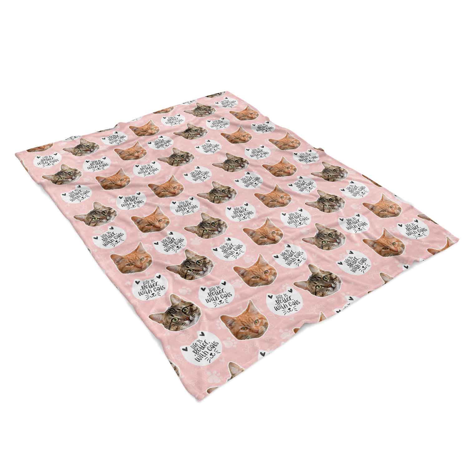 Life is Better With Cats Personalised Blanket
