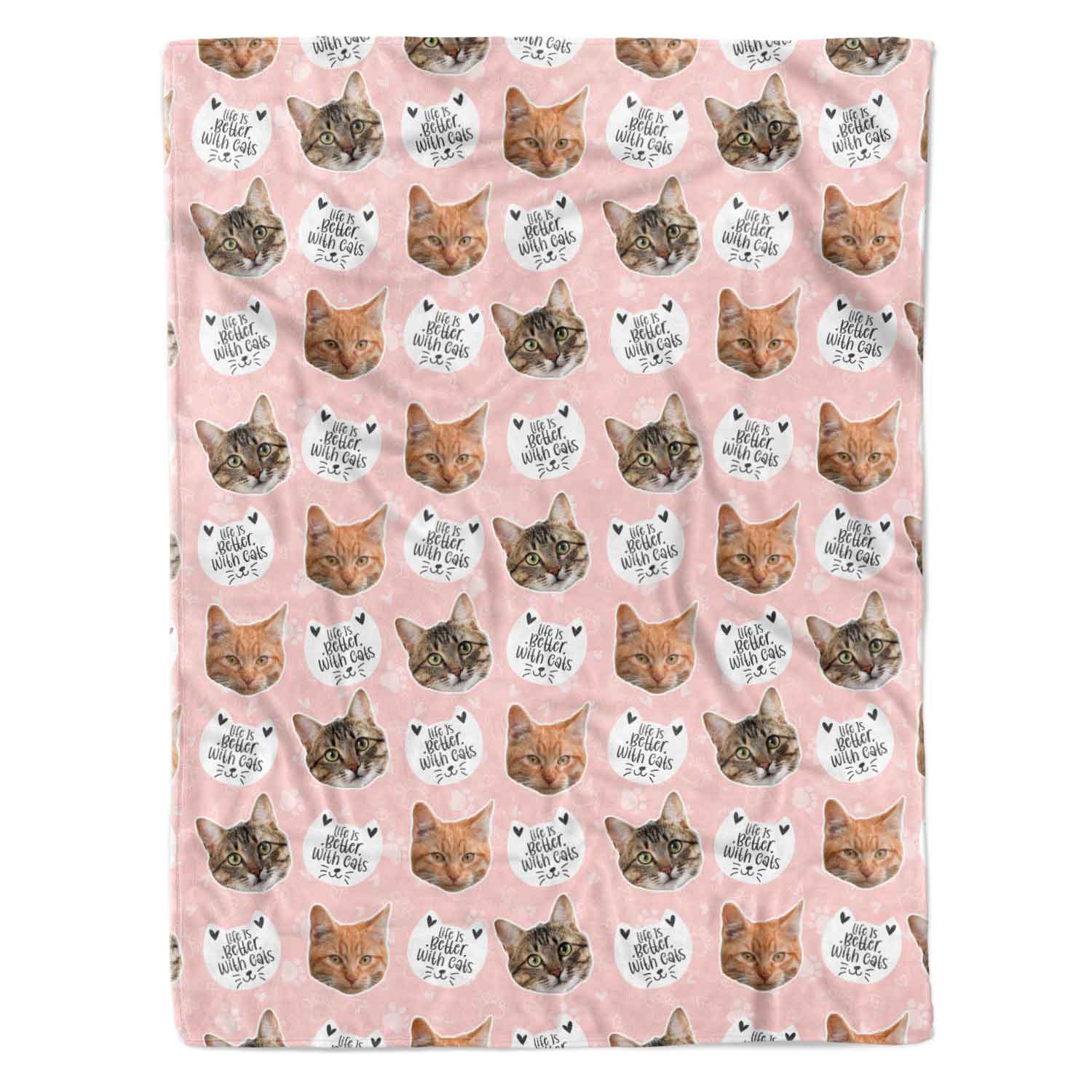 Life is Better With Cats Personalised Blanket