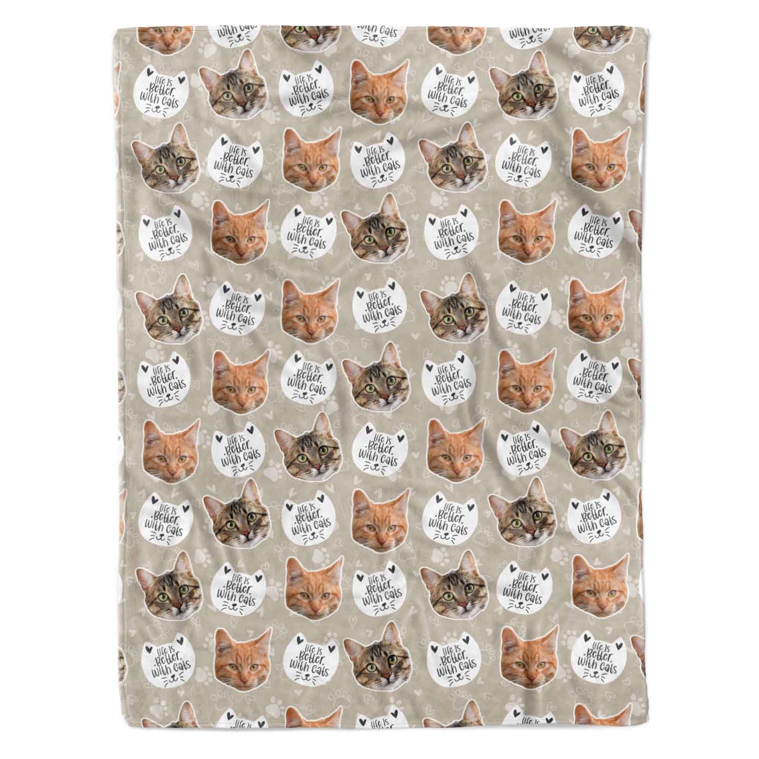 Life is Better With Cats Personalised Blanket