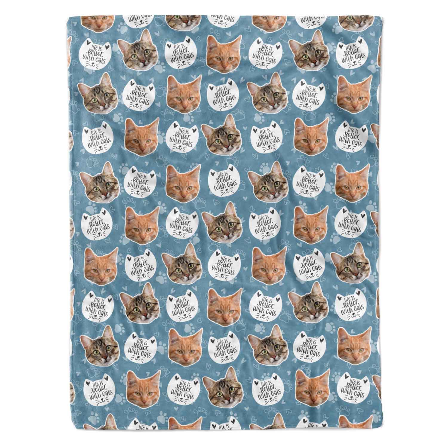 Life is Better With Cats Personalised Blanket