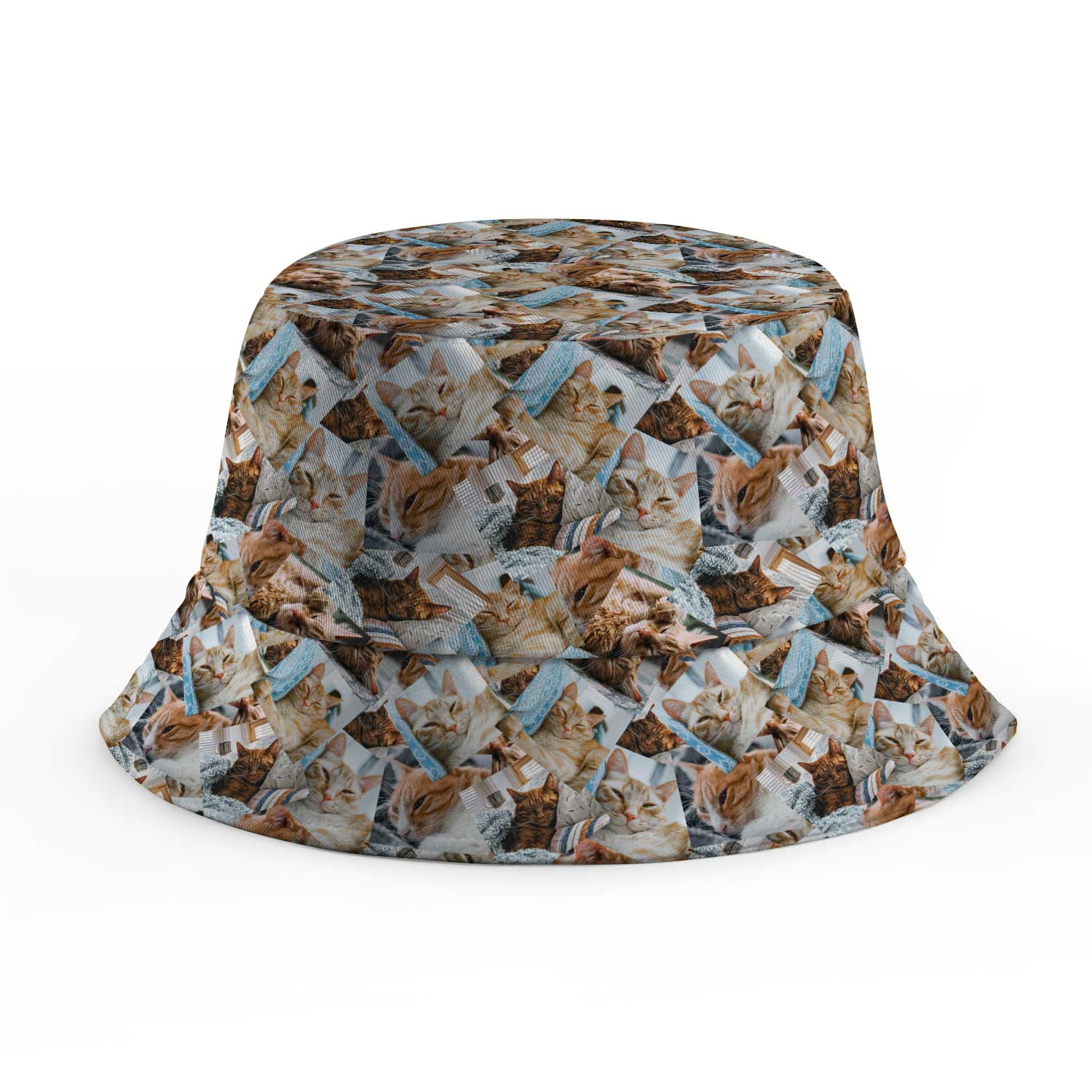 Overlap Cat Photo Collage Custom Bucket Hat