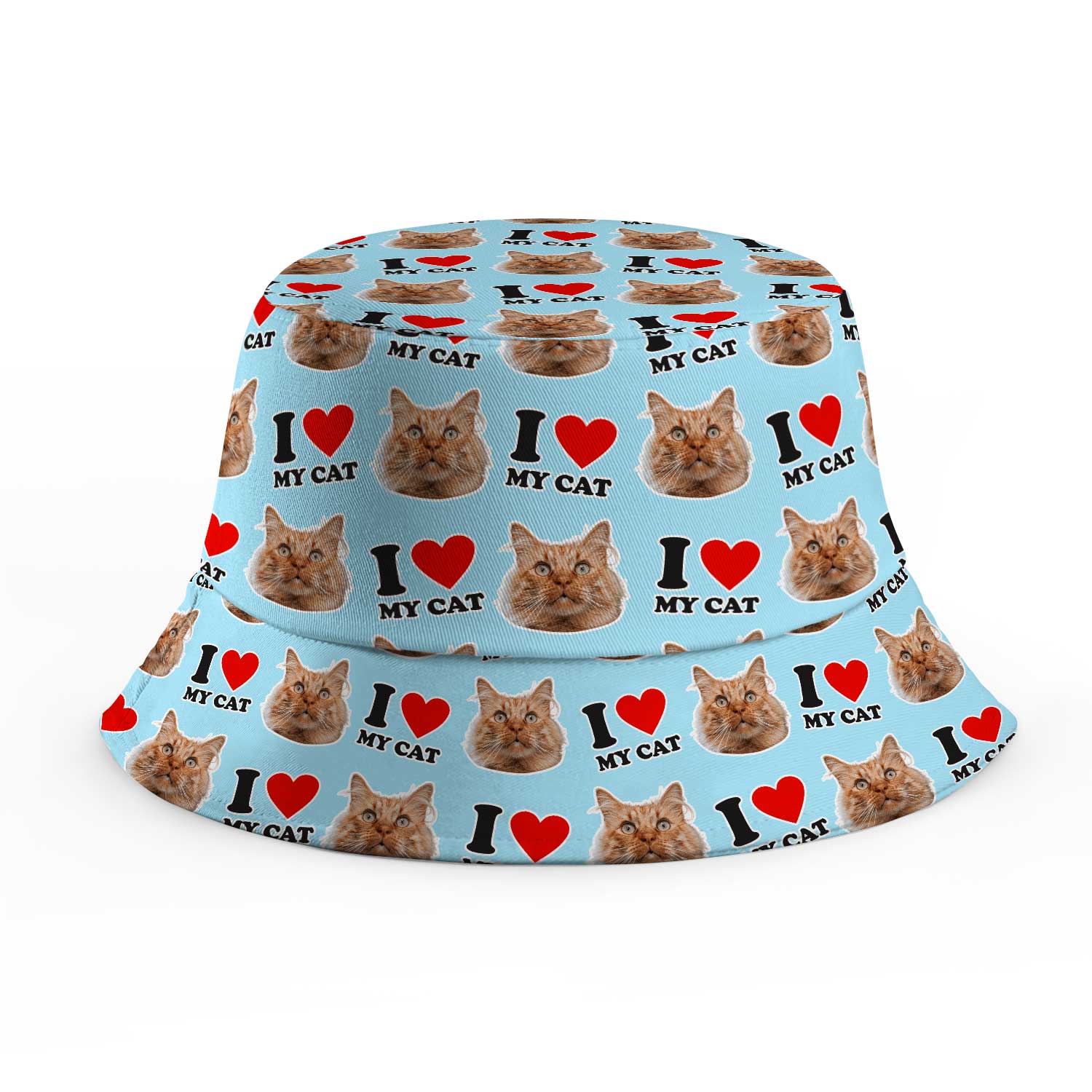 I Heart My Cat Custom Bucket Hat