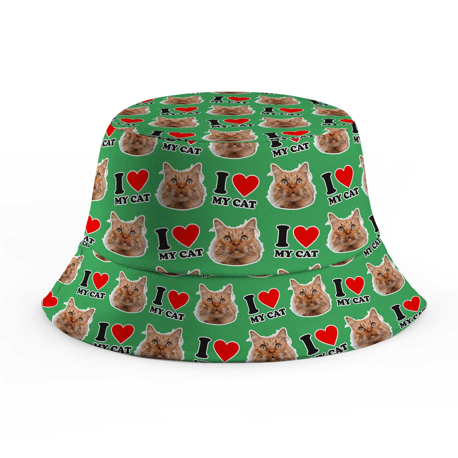 I Heart My Cat Custom Bucket Hat