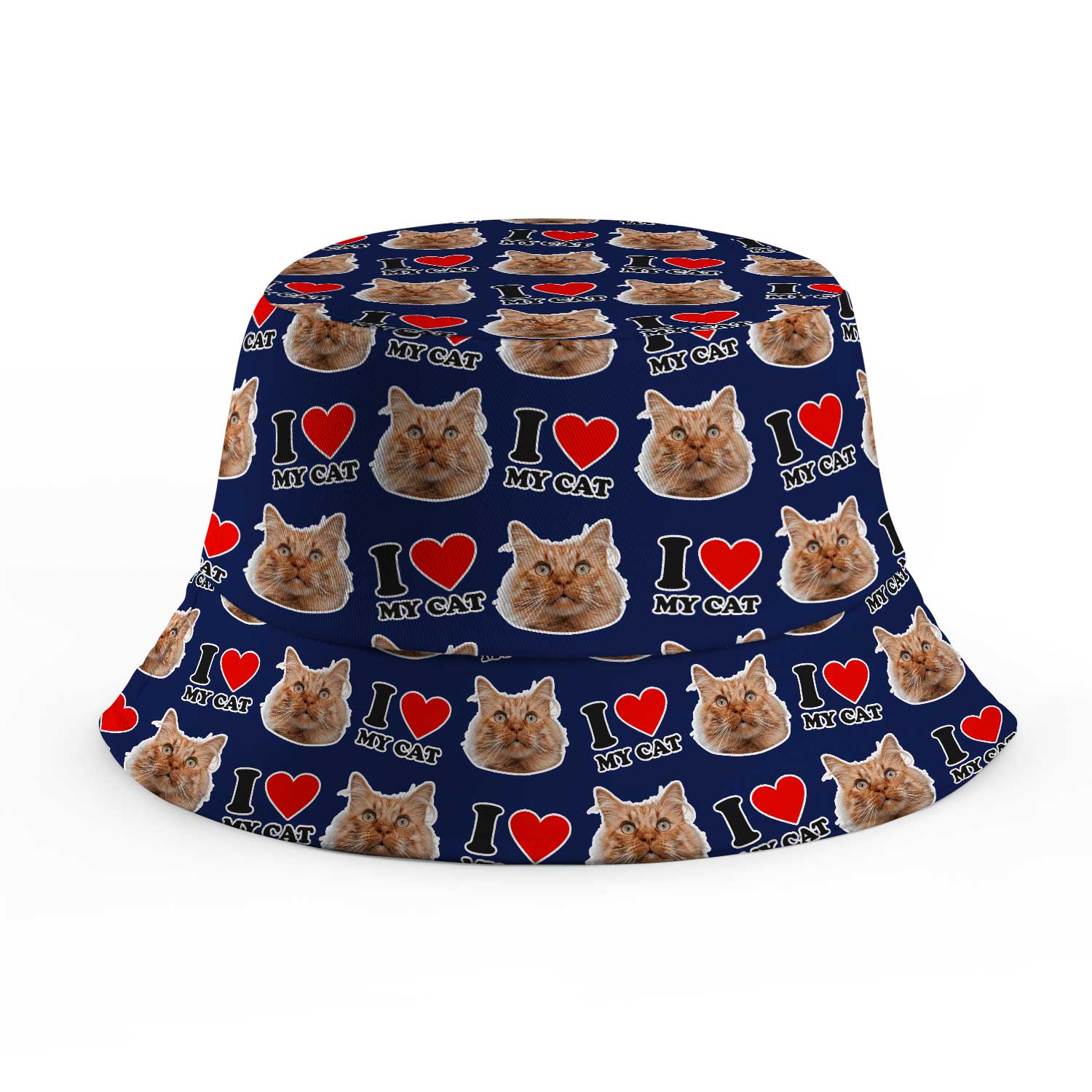 I Heart My Cat Custom Bucket Hat