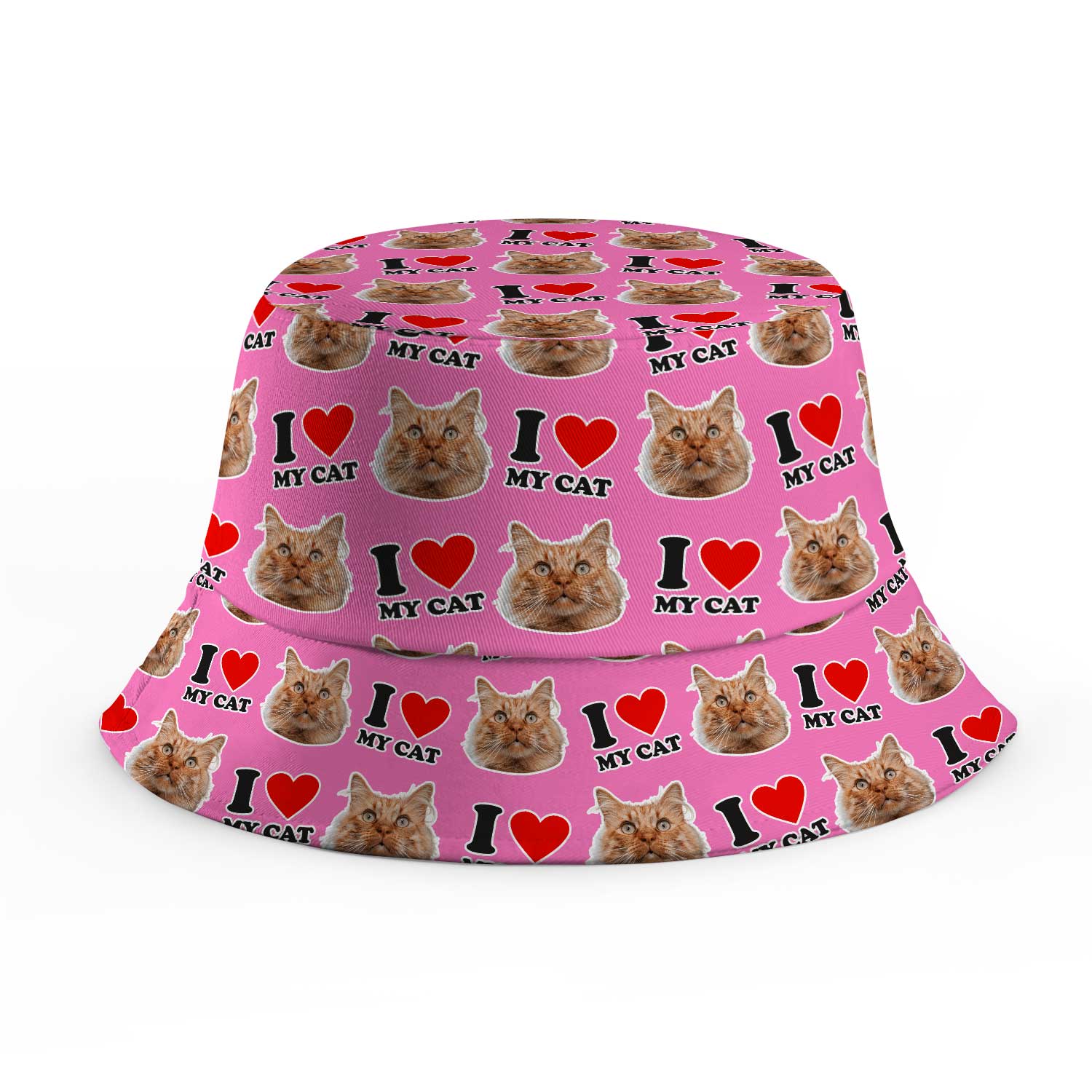 I Heart My Cat Custom Bucket Hat