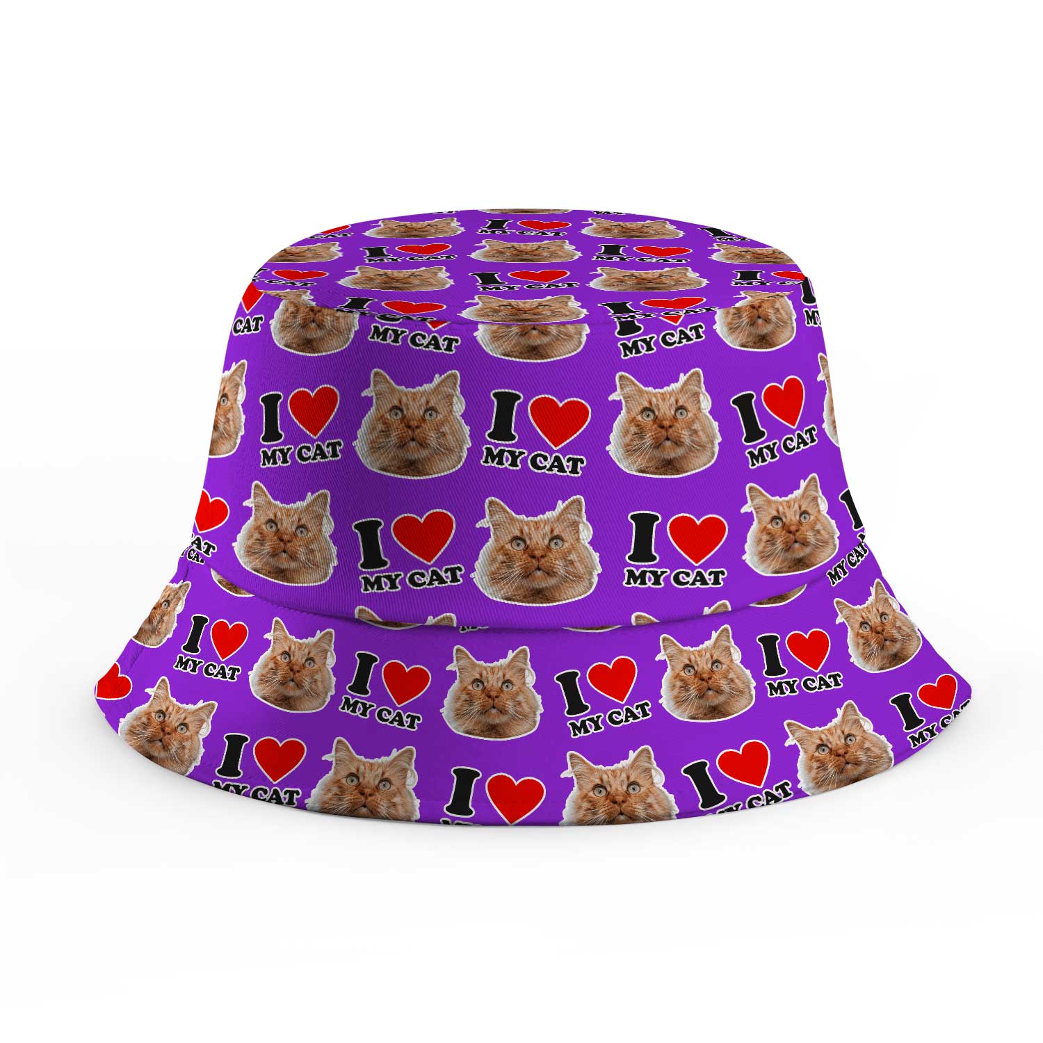 I Heart My Cat Custom Bucket Hat