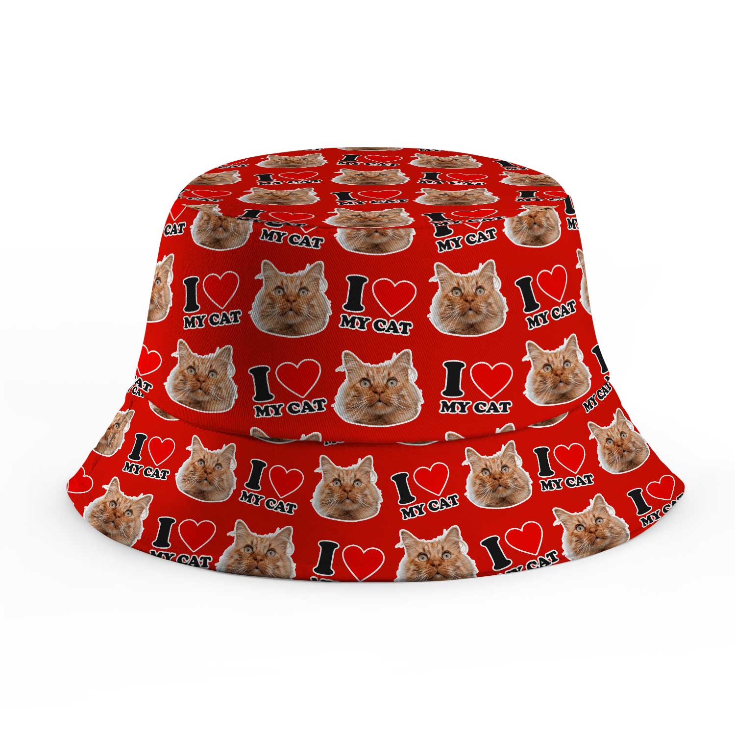I Heart My Cat Custom Bucket Hat