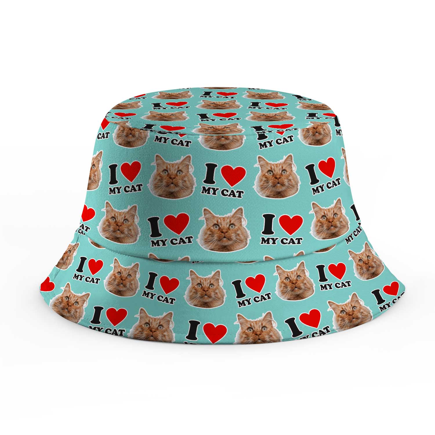 I Heart My Cat Custom Bucket Hat
