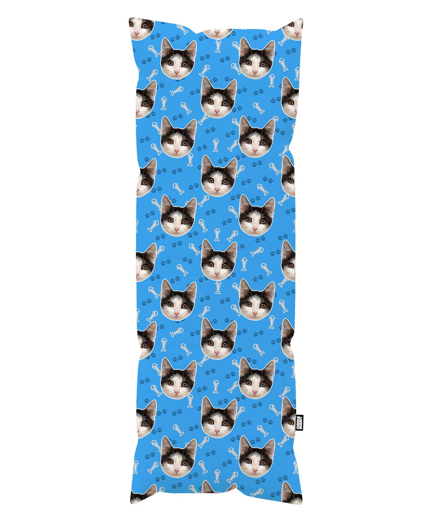 Paw Print Personalised Cat Body Pillow