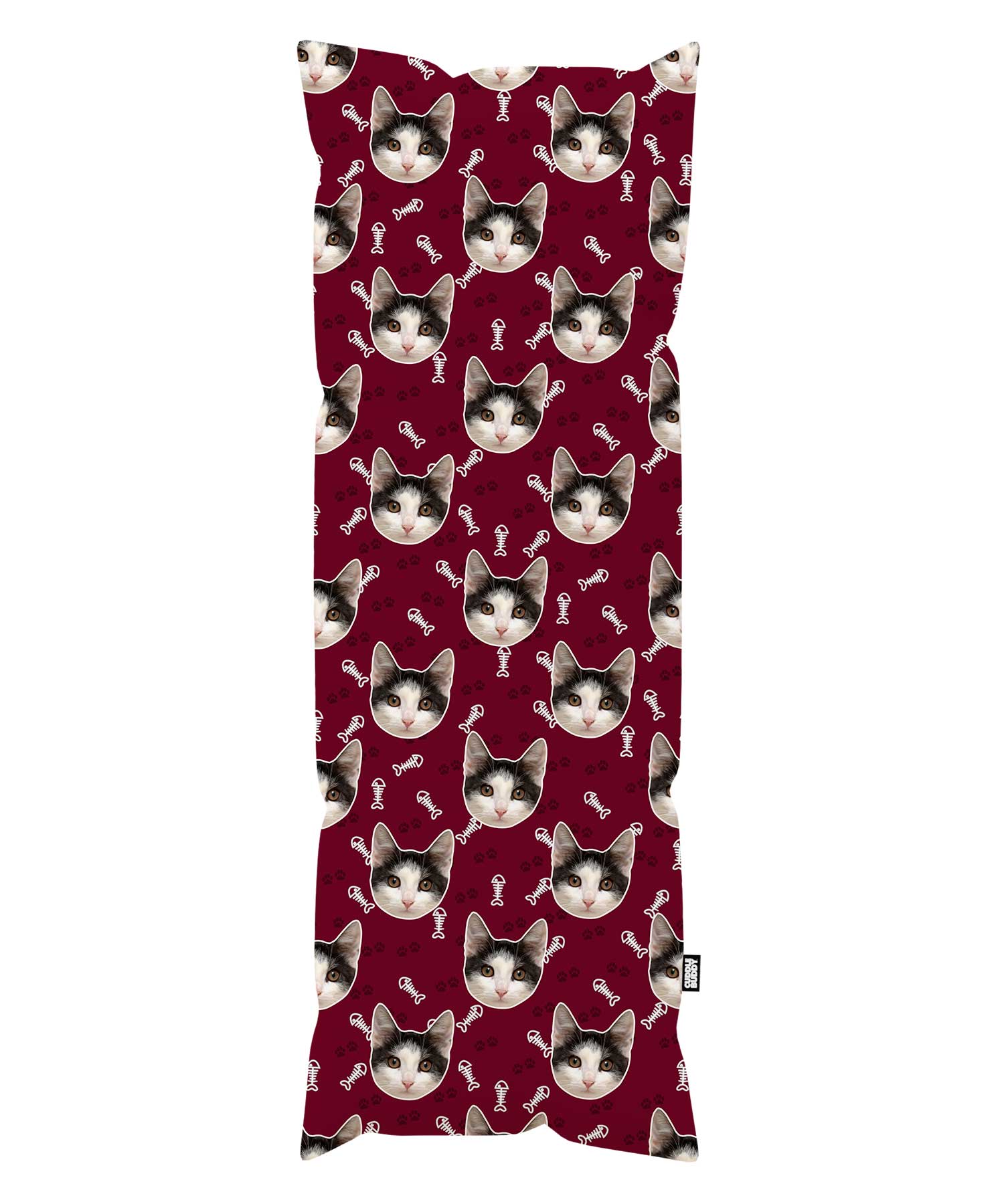 Paw Print Personalised Cat Body Pillow