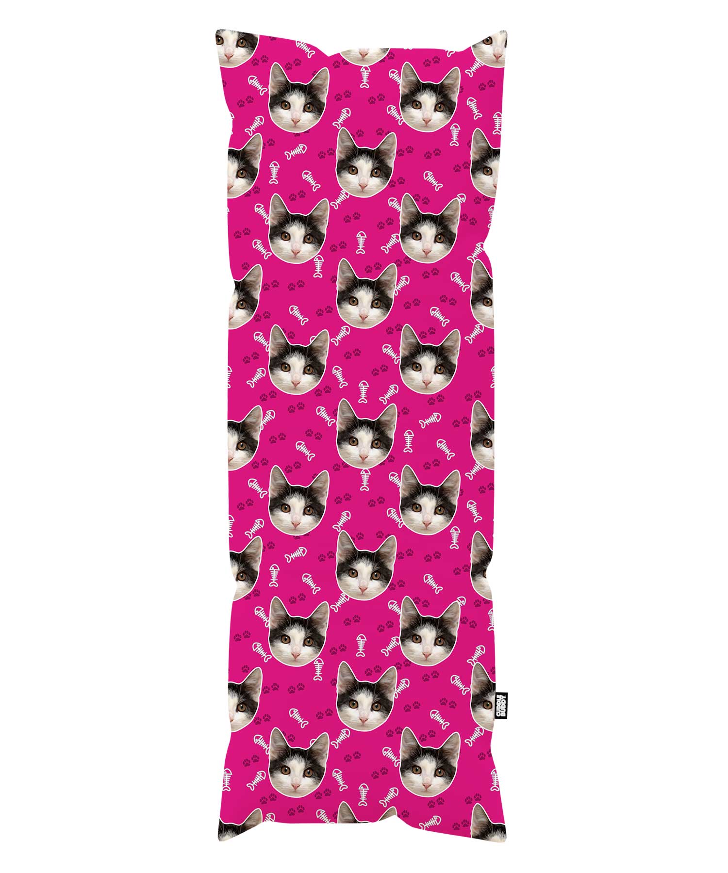 Paw Print Personalised Cat Body Pillow