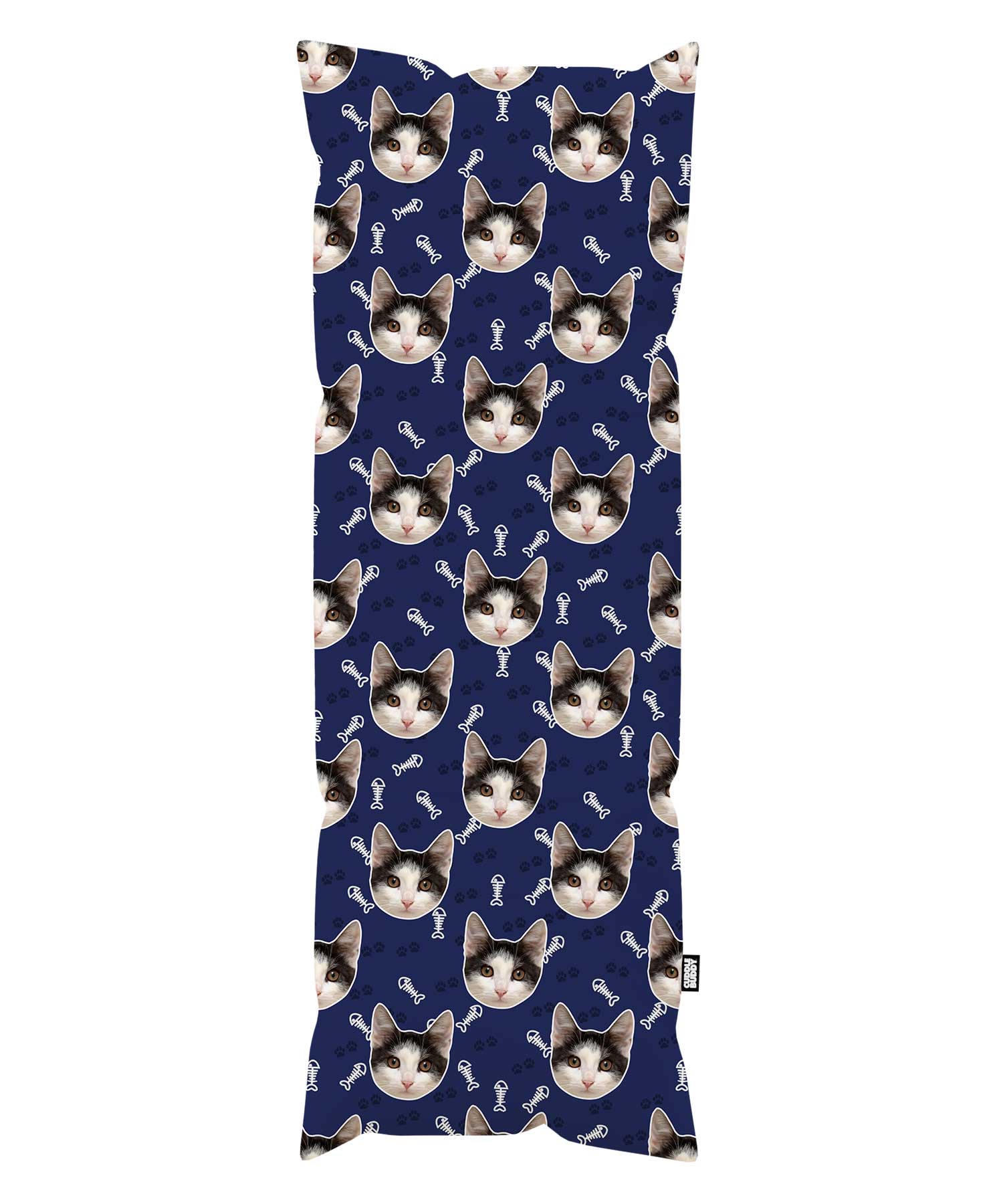 Paw Print Personalised Cat Body Pillow