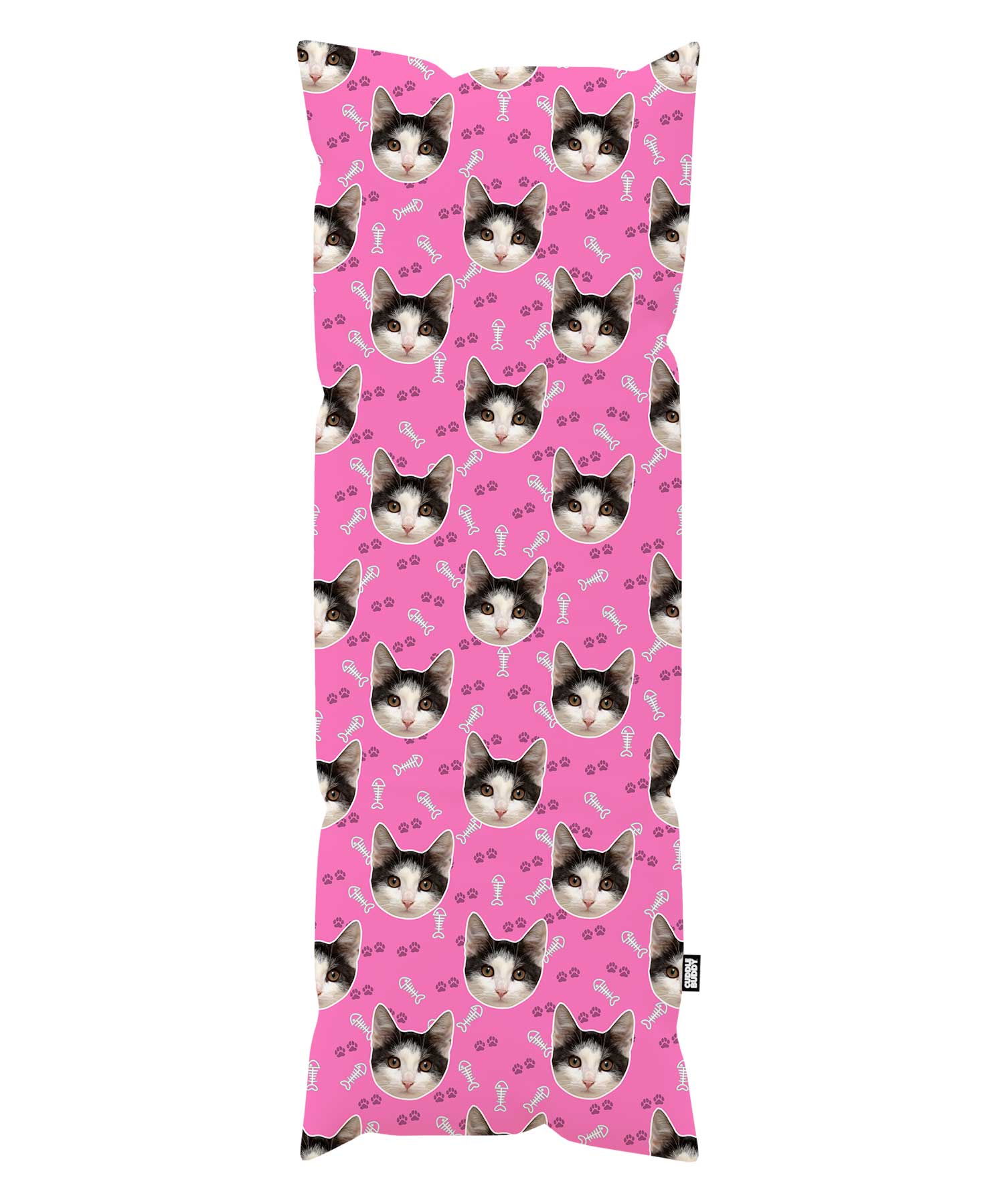 Paw Print Personalised Cat Body Pillow