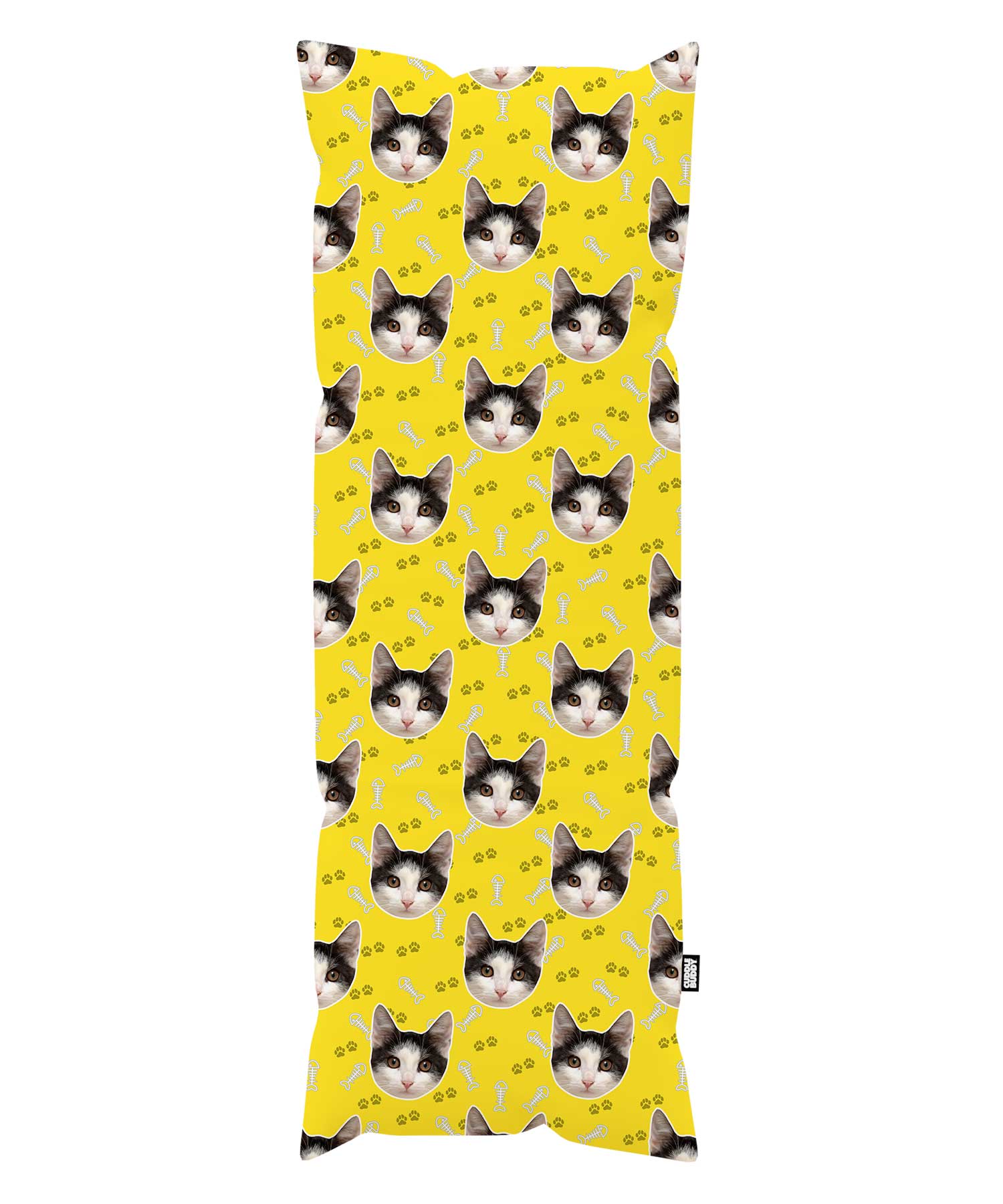 Paw Print Personalised Cat Body Pillow