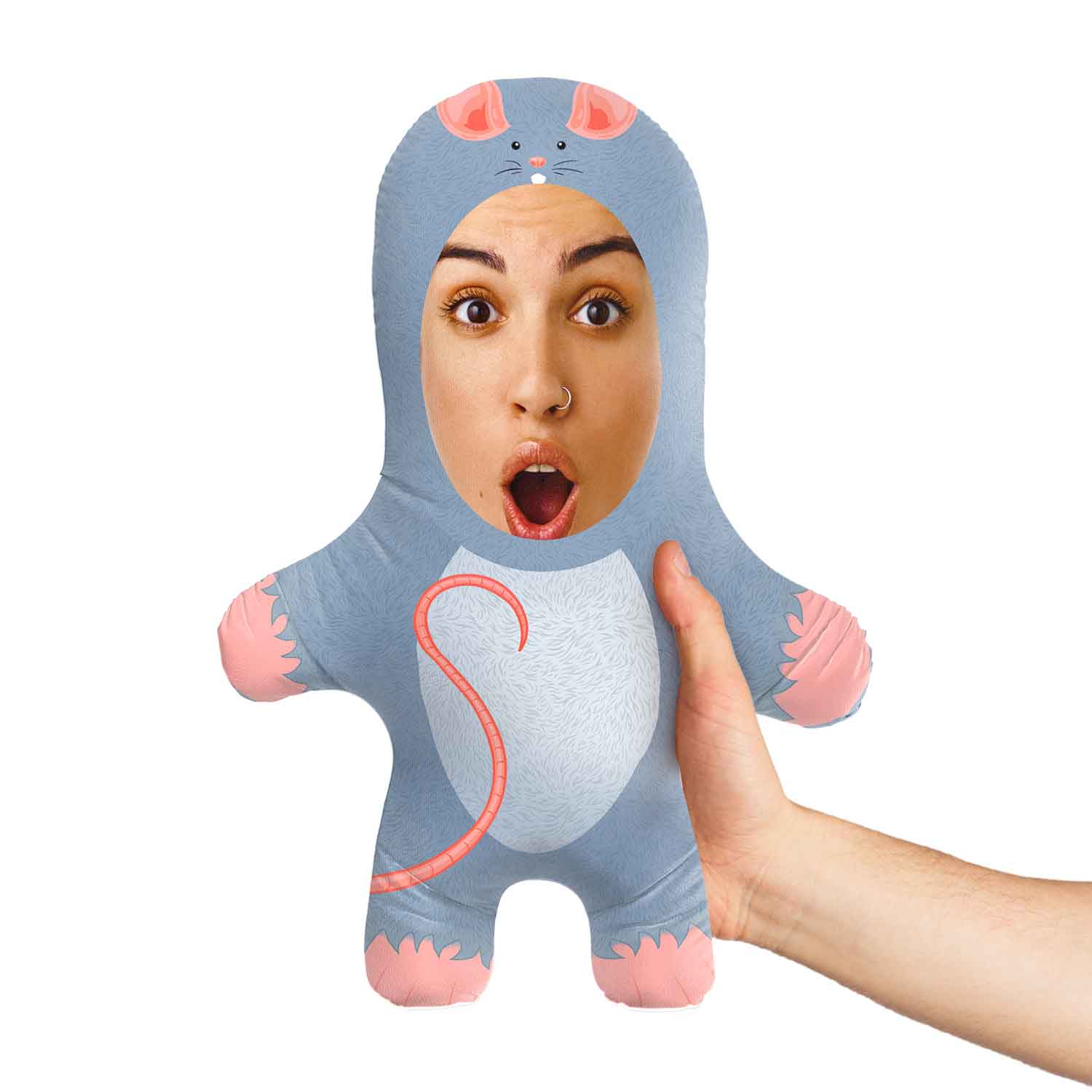 Grey Mouse Personalised Cat Toy