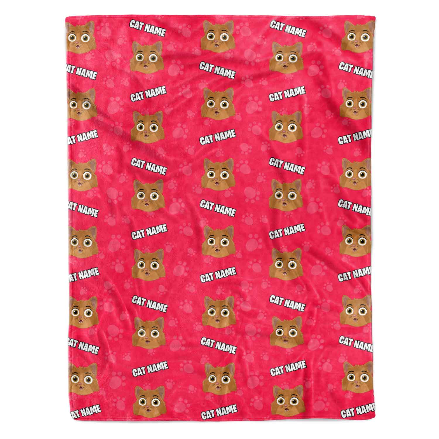 Your Cat Cartoon Personalised Blanket