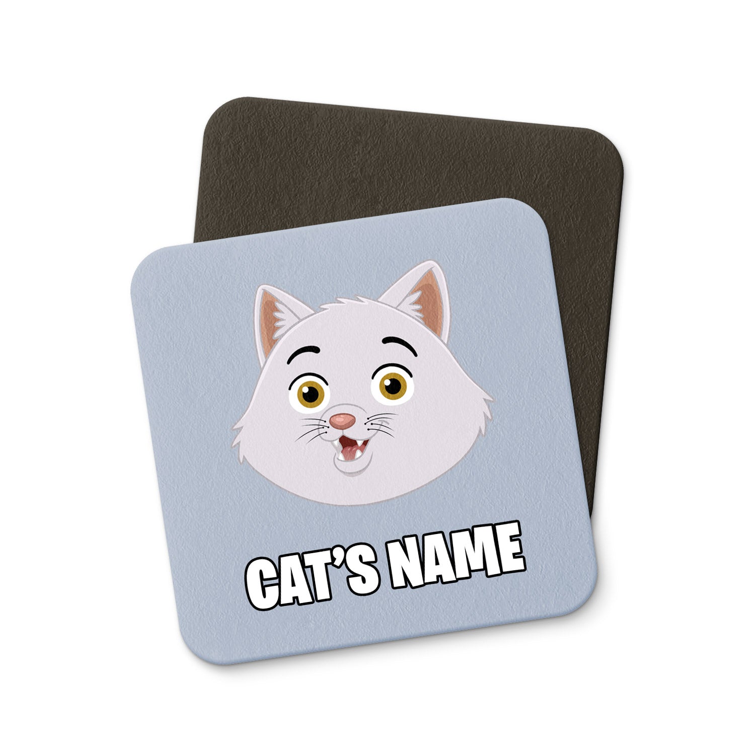 Your Cat Cartoon Personalised Coasters
